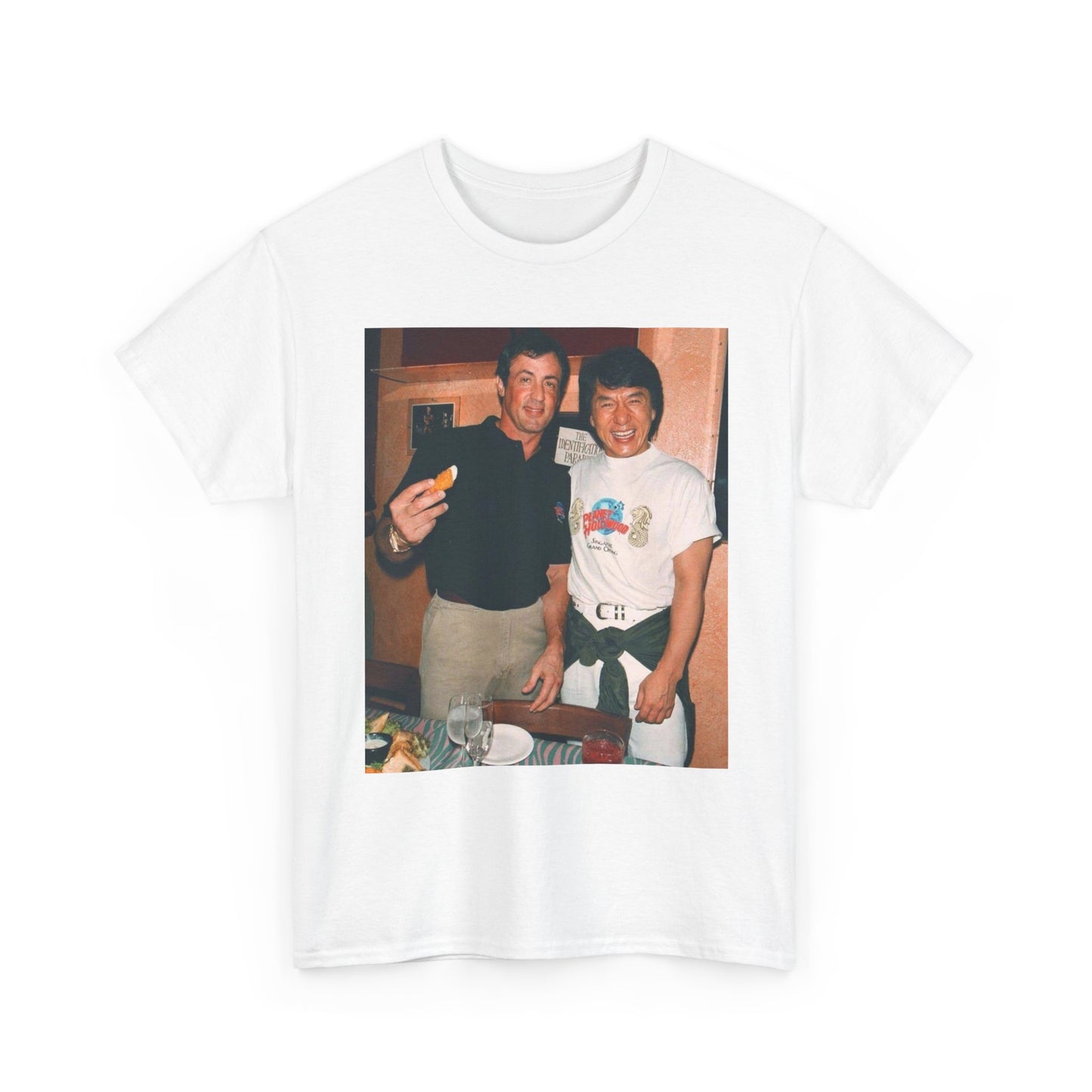 Jackie Chan And Stallone Graphic T Shirt NEW Cotton Tee Gift