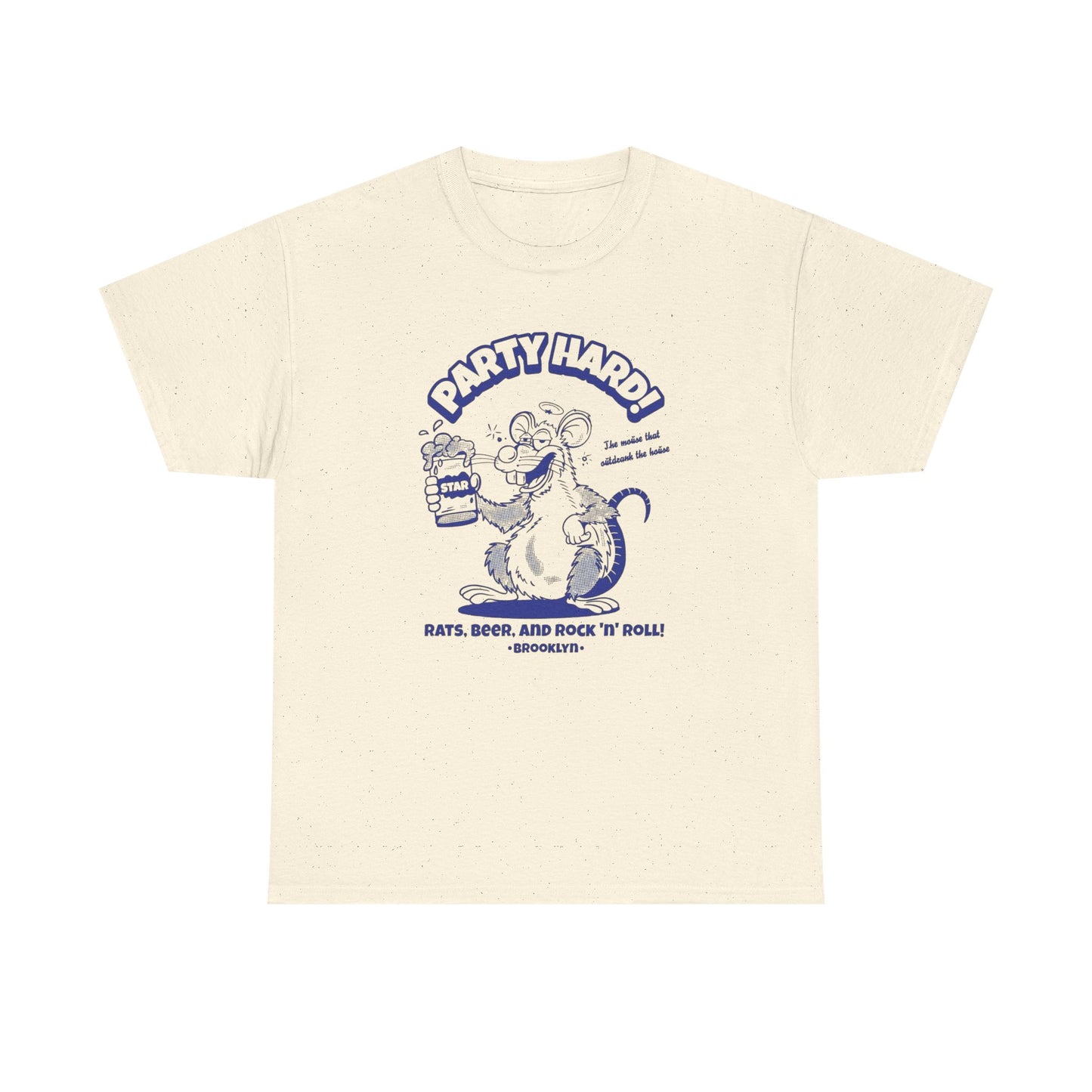 Party Hard Rats And Beers Graphic T-Shirt Comfy Cotton Tee Brand NEW