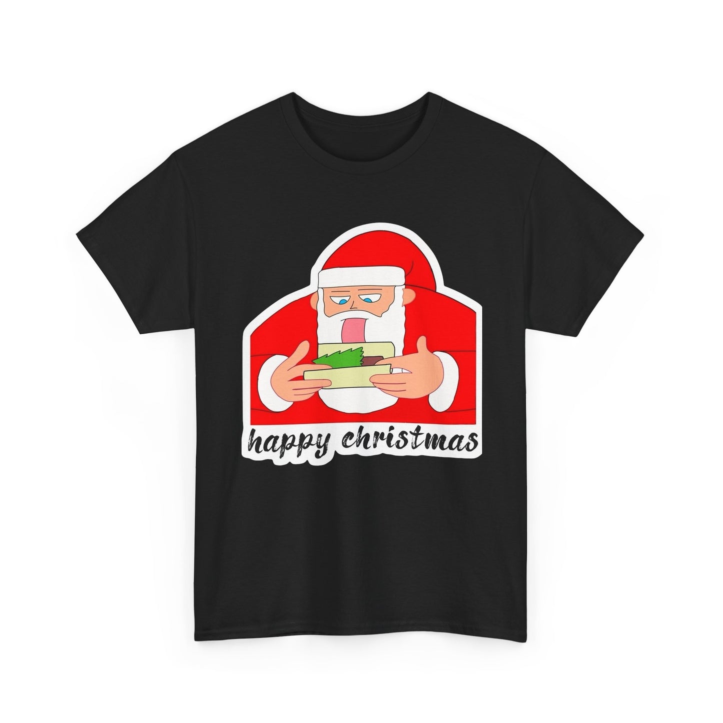 Happy Christmas Weed Funny Graphic T Shirt NEW ADULT TEE Cotton