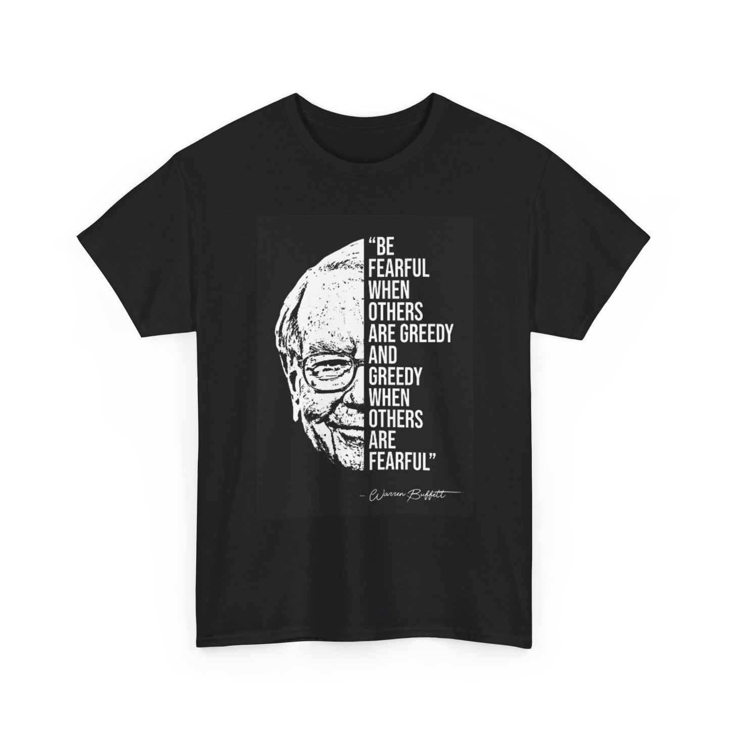 Warren Buffet Graphic T Shirt Investing Crypto Wall St Unisex Heavy Cotton Tee