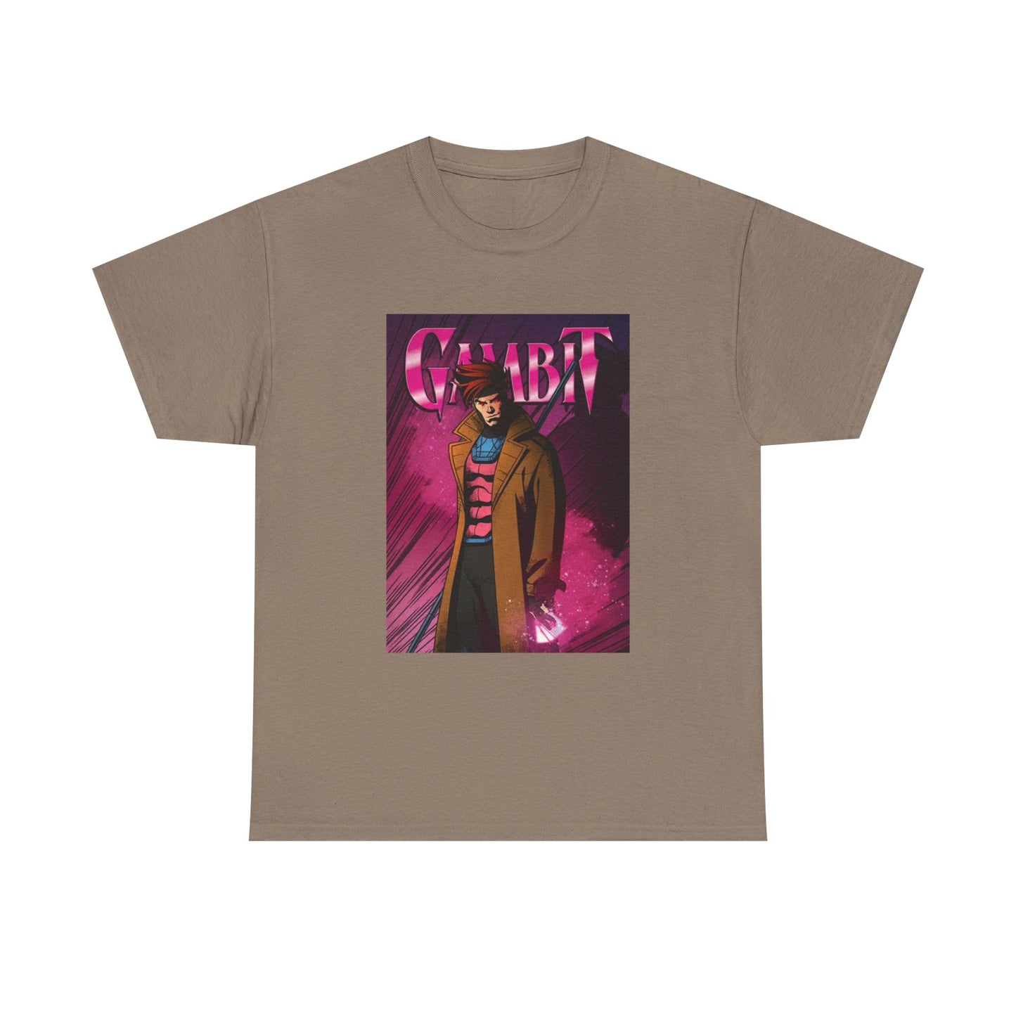Gambit Tshirt Vintage Anime Cartoon Graphic Neon Unisex Heavy Cotton Tee