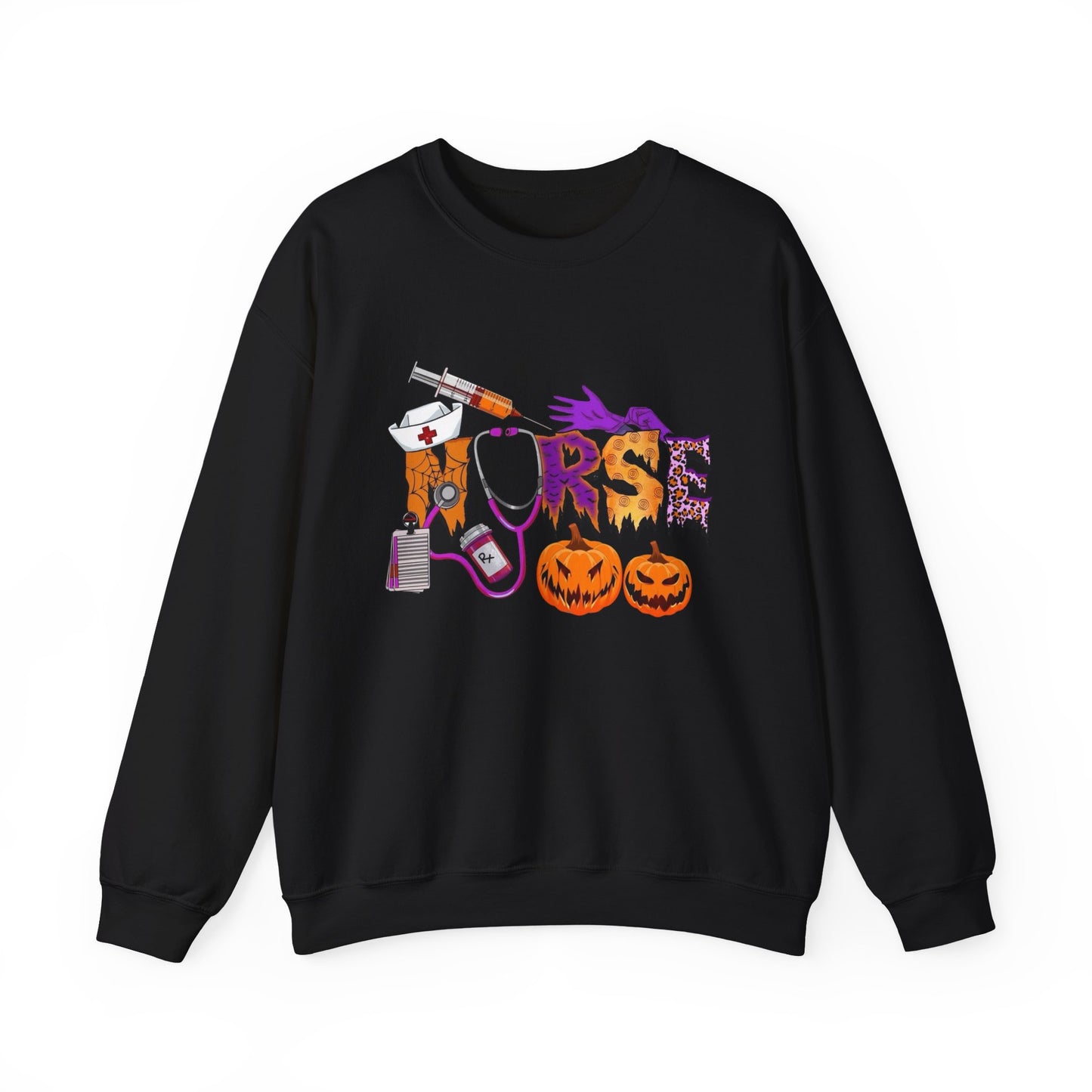 Halloween Nurse Graphic Sweater NEW Unisex Heavy Blend™ Crewneck Sweatshirt