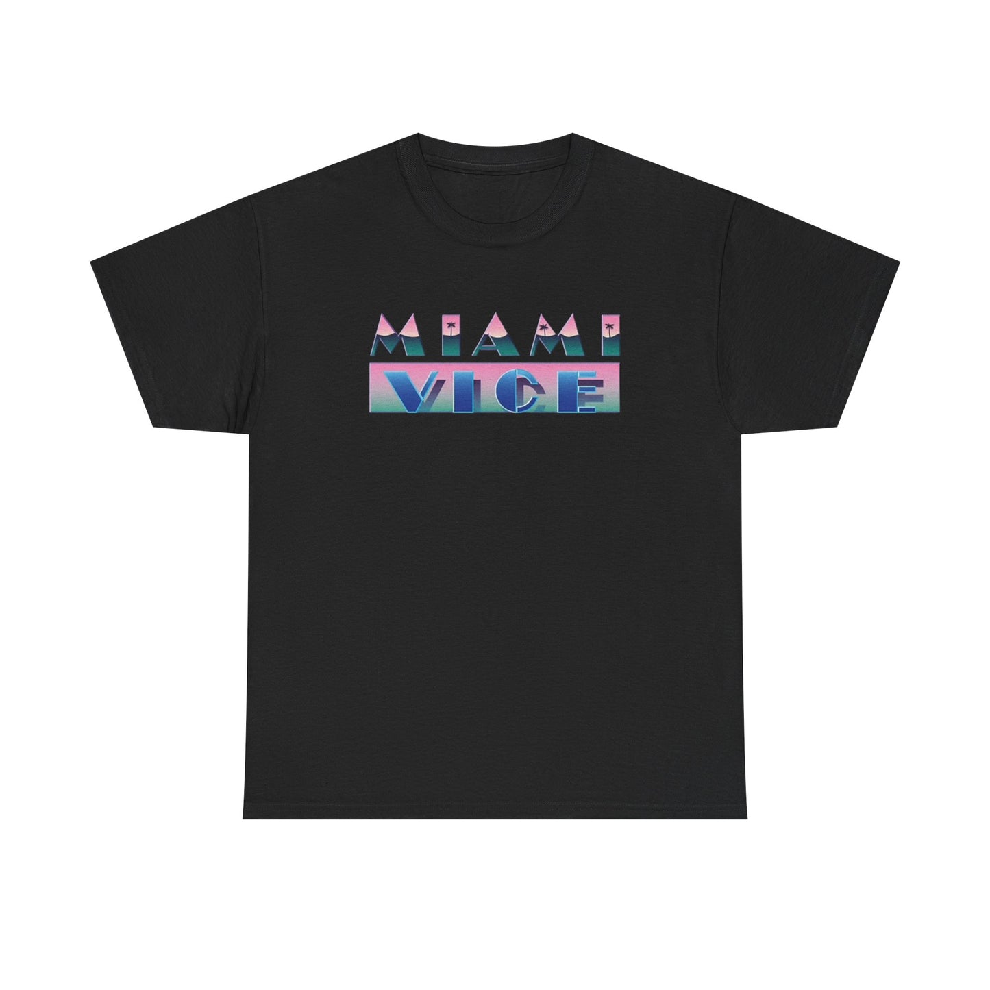 Miami Vice Graphic T Shirt Retro Florida Unisex Heavy Cotton Tee