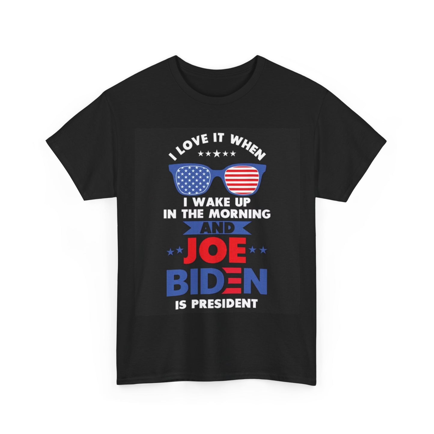 Joe Biden Tshirt Love It Democrat American Flag vote Unisex Heavy Cotton Tee