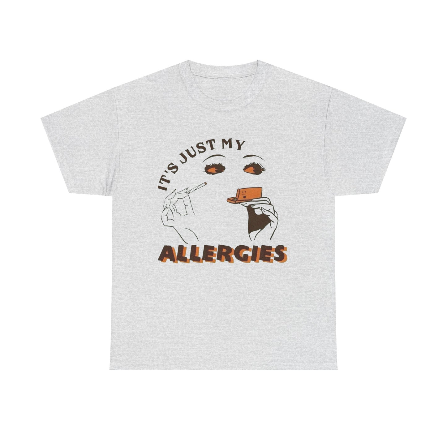 Funny Weed Allergies Graphic T Shirt NEW ADULT Tee
