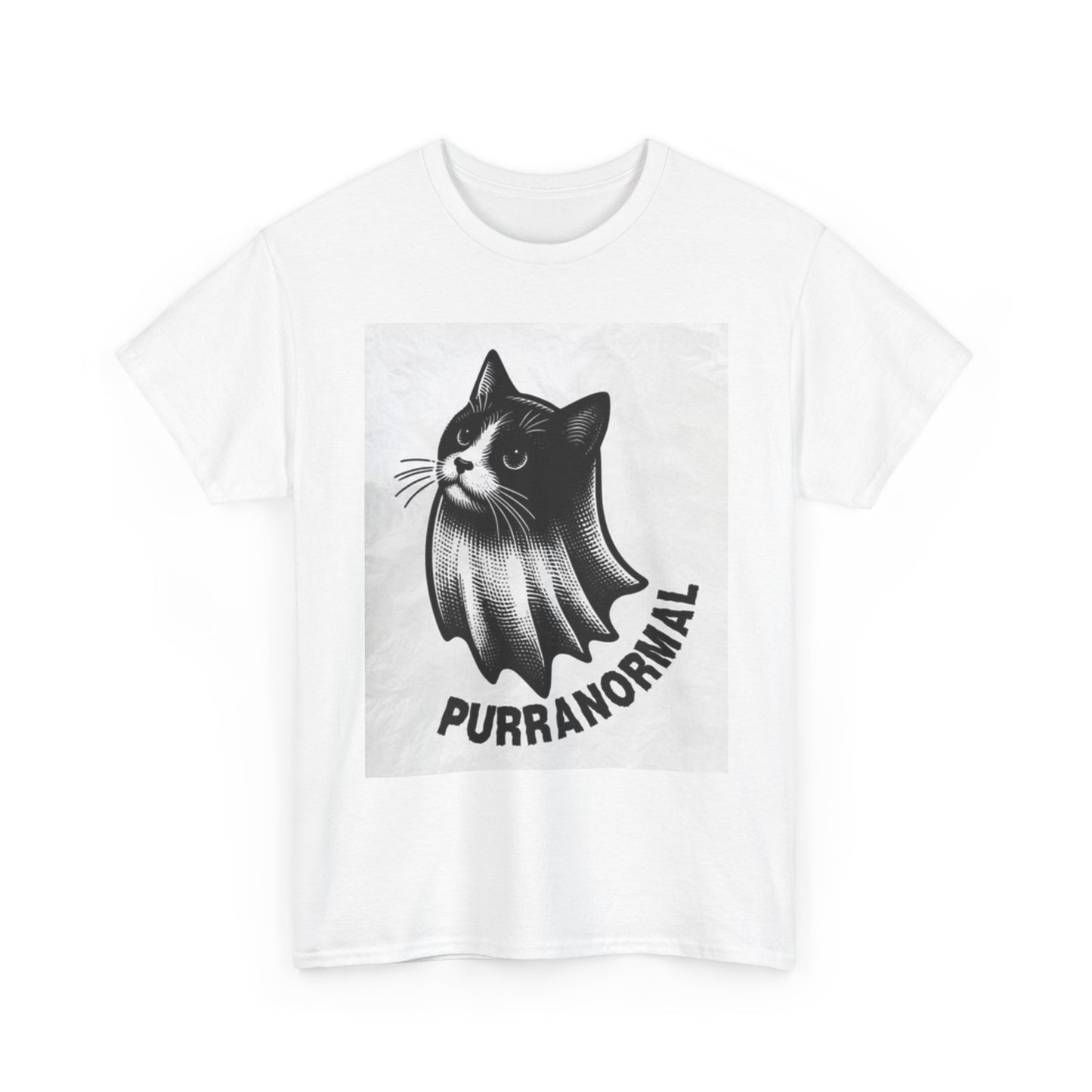 Paranormal T Shirt Funny Cat Graphic Kittens Humor Unisex Heavy Cotton Tee