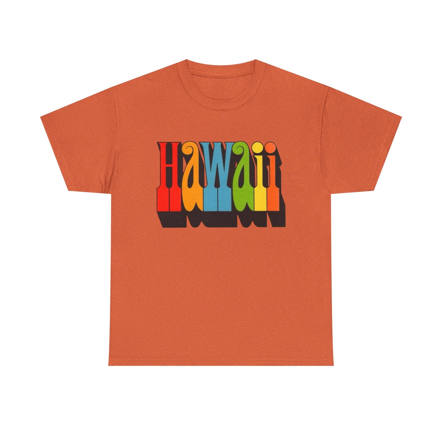 Hawaii Retro Graphic T Shirt Unisex Heavy Cotton Tee