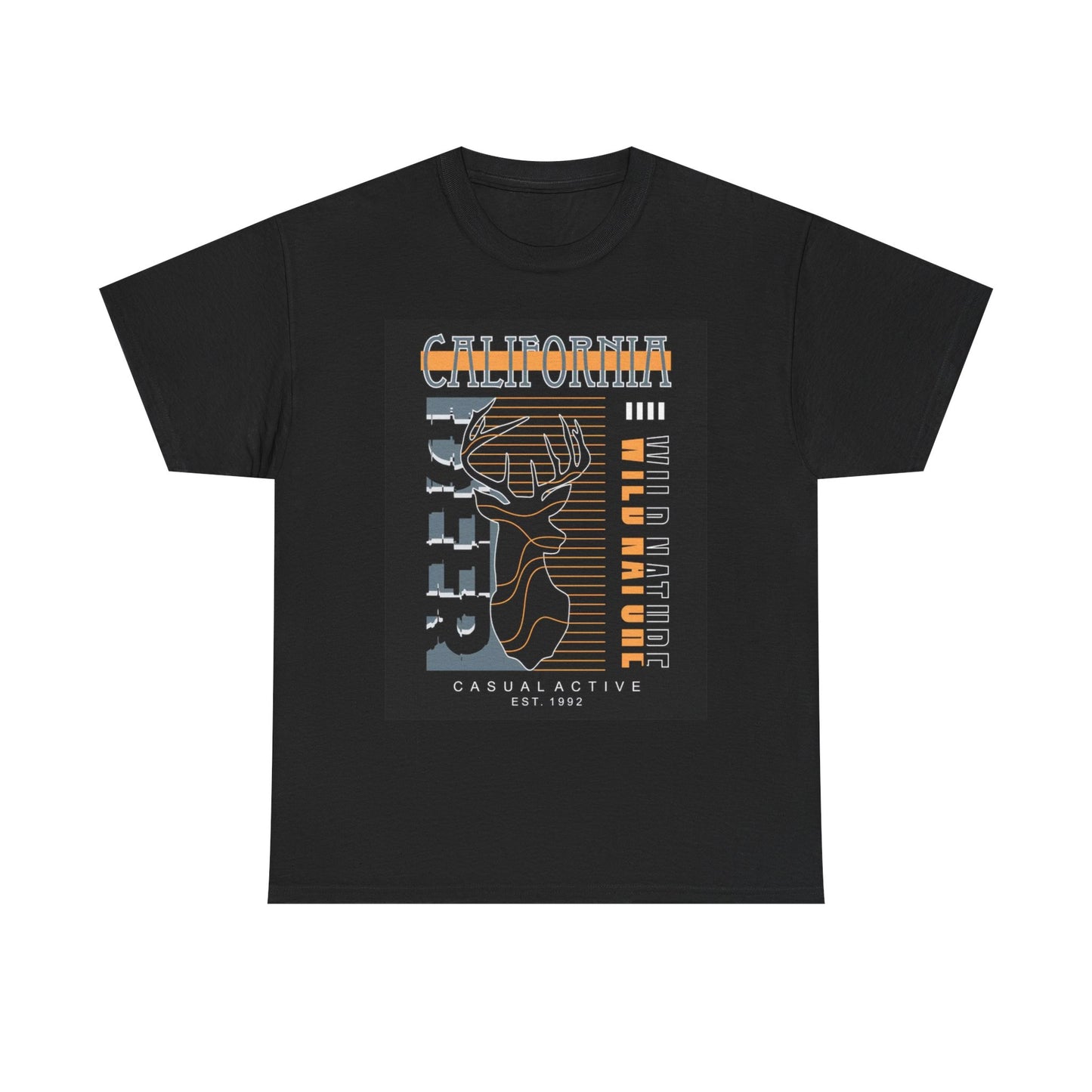 California Deer Wild Nature T Shirt Unisex Heavy Cotton Tee