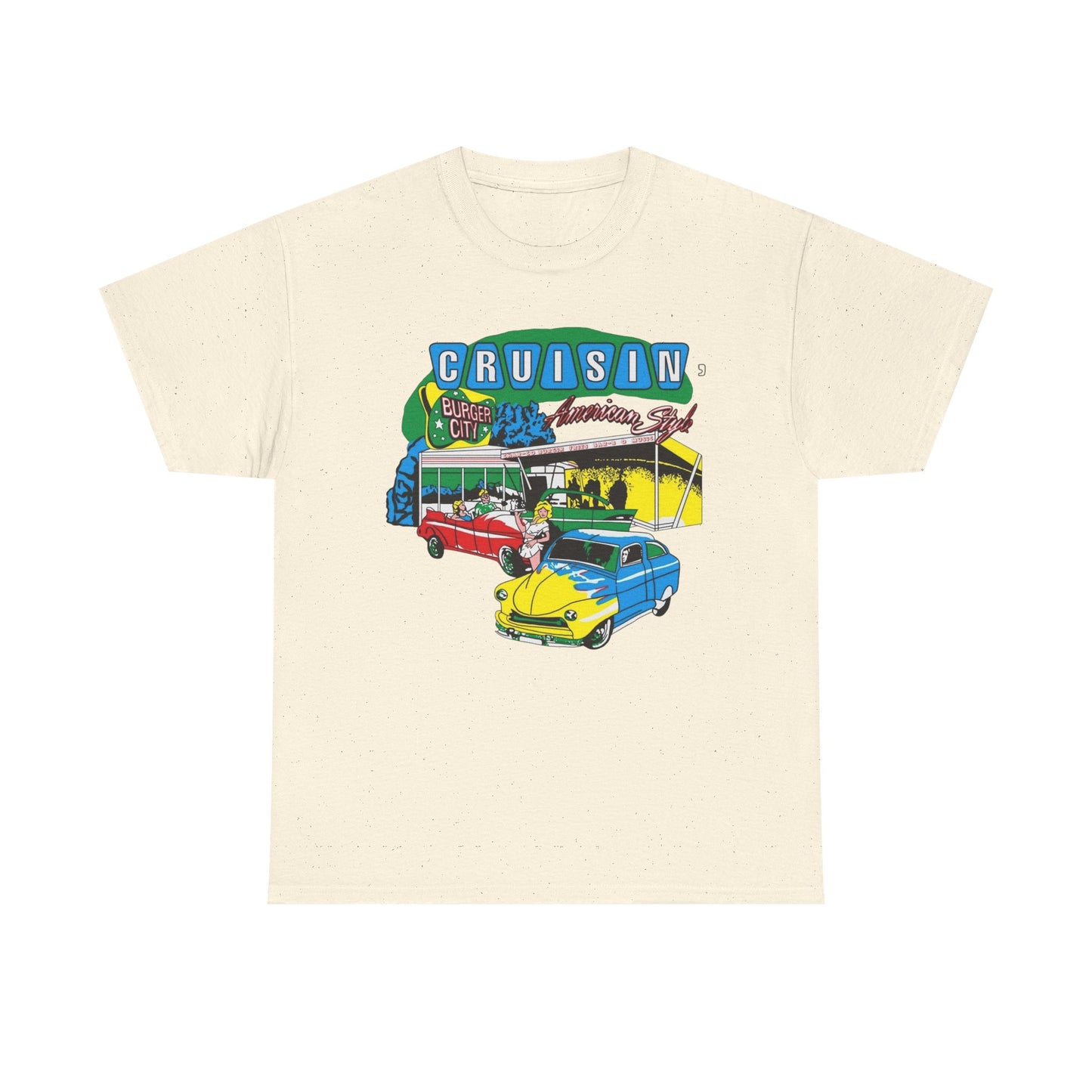 Cruise In Vintage Nostalgia Graphic T-Shirt Unisex Heavy Cotton Tee Gift NEW