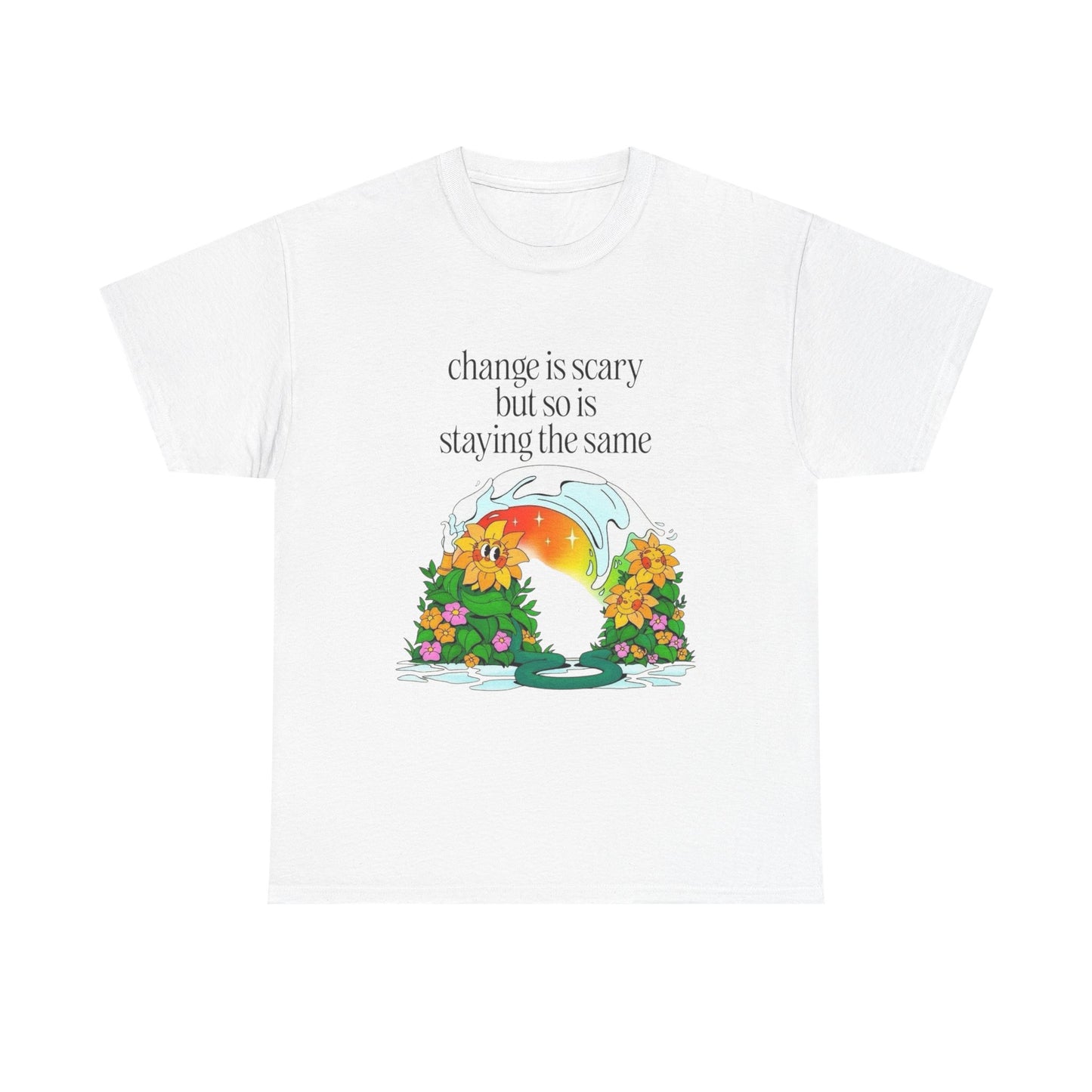 Change Is Scary T-Shirt NEW Gift Unisex Heavy Cotton Tee