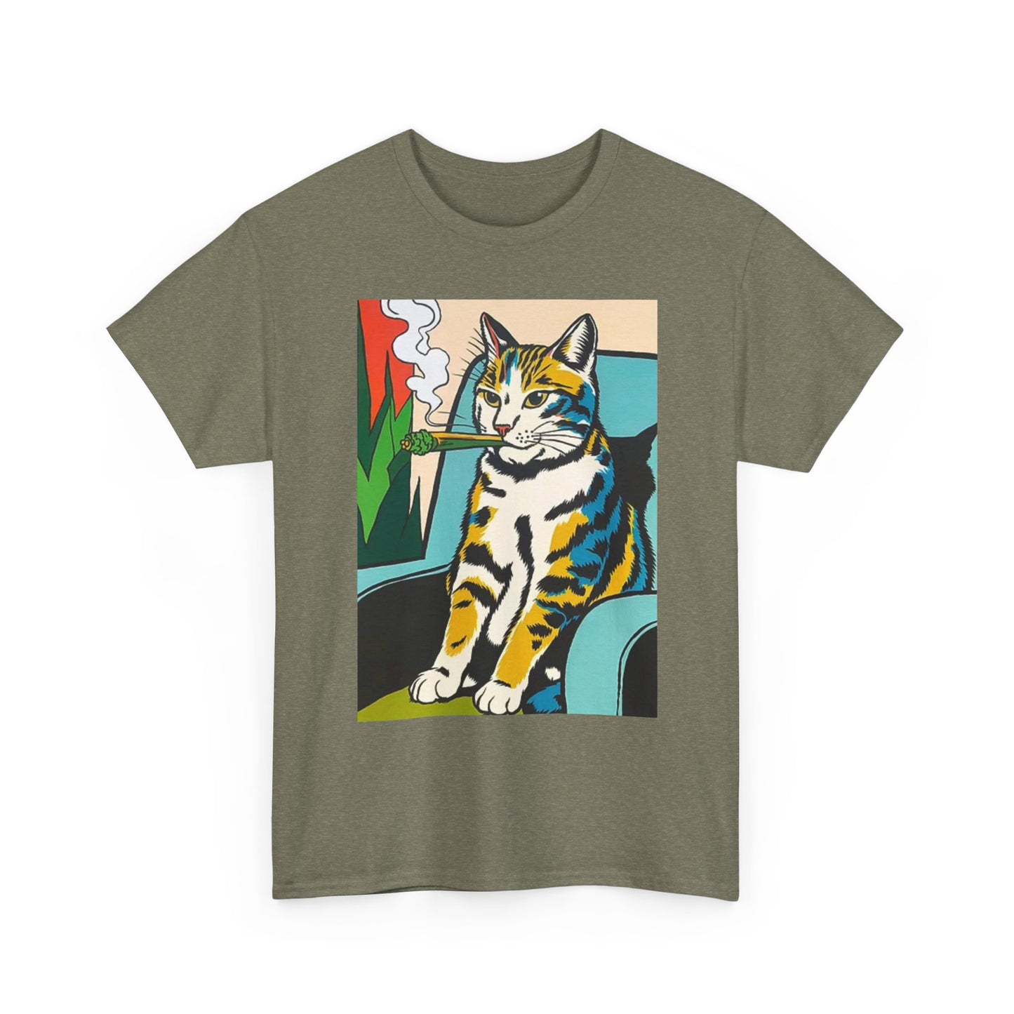 Cat Nip T Shirt Funny Pot Joint Graphic Kittens Unisex Heavy Cotton Tee