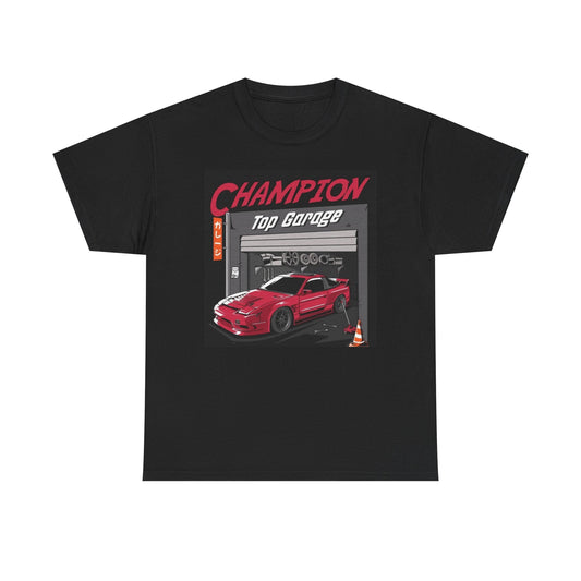 Champion Garage JDM Tuner Graphic T Shirt Unisex Heavy Cotton Tee Gift Vintage