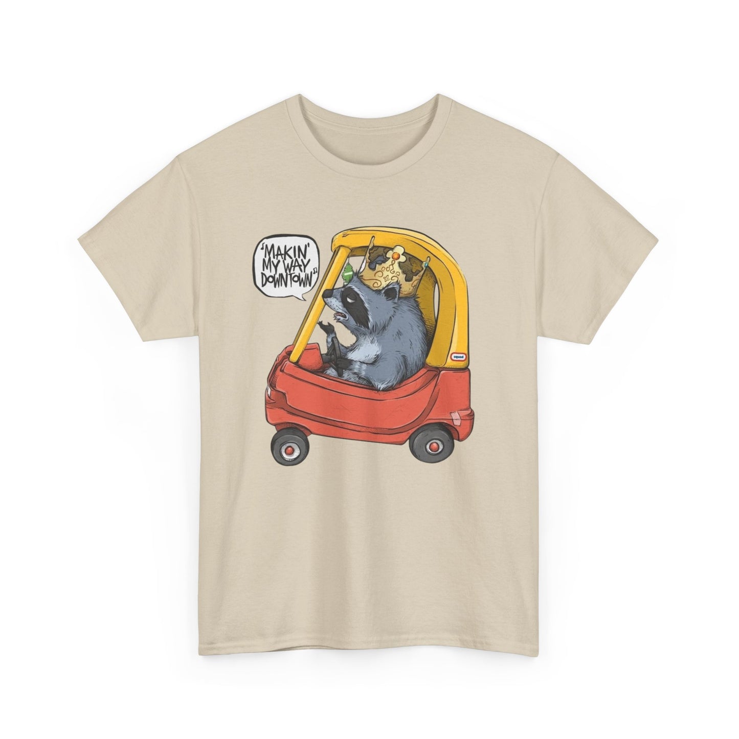 Funny Raccoon King Graphic T Shirt Unisex Heavy Cotton Tee