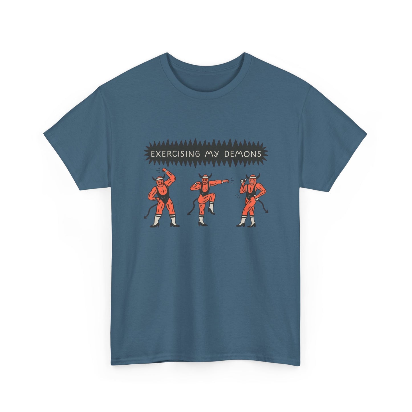 Exercising My Demons Funny Graphic T Shirt NEW ADULT TEE VINTAGE