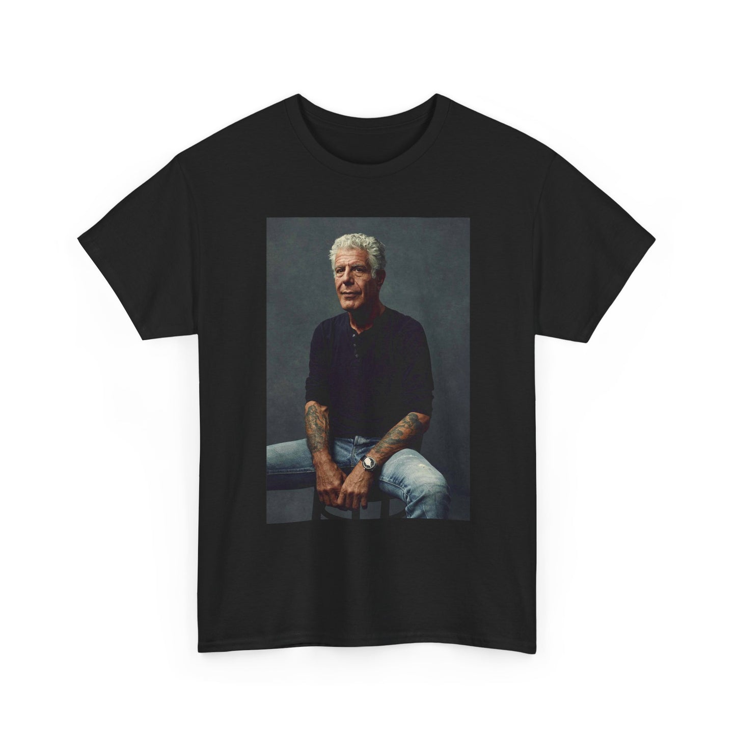Anthony Bourdain Graphic Shirt Retro New York Chef Kitchen Unisex Heavy Cotton