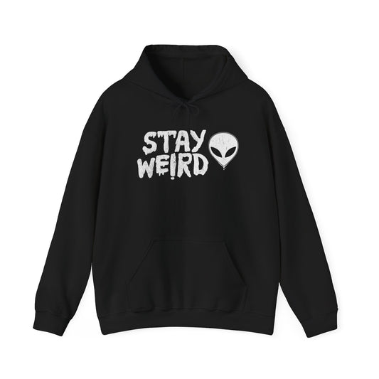 Stay Weird Funny Aliens Graphic Hoodie Unisex Heavy Blend™ Hooded Sweatshirt