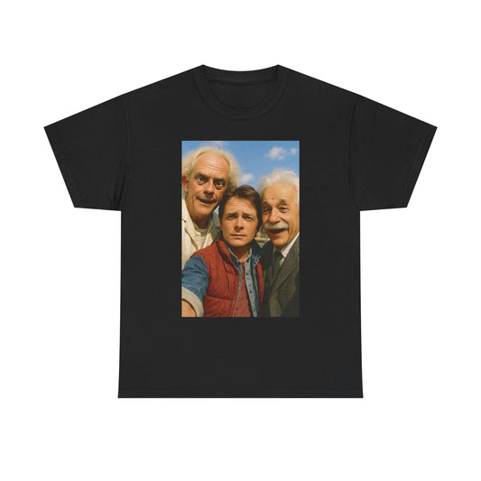 Back To The Future Funny Einstein T Shirt Unisex Heavy Cotton Tee