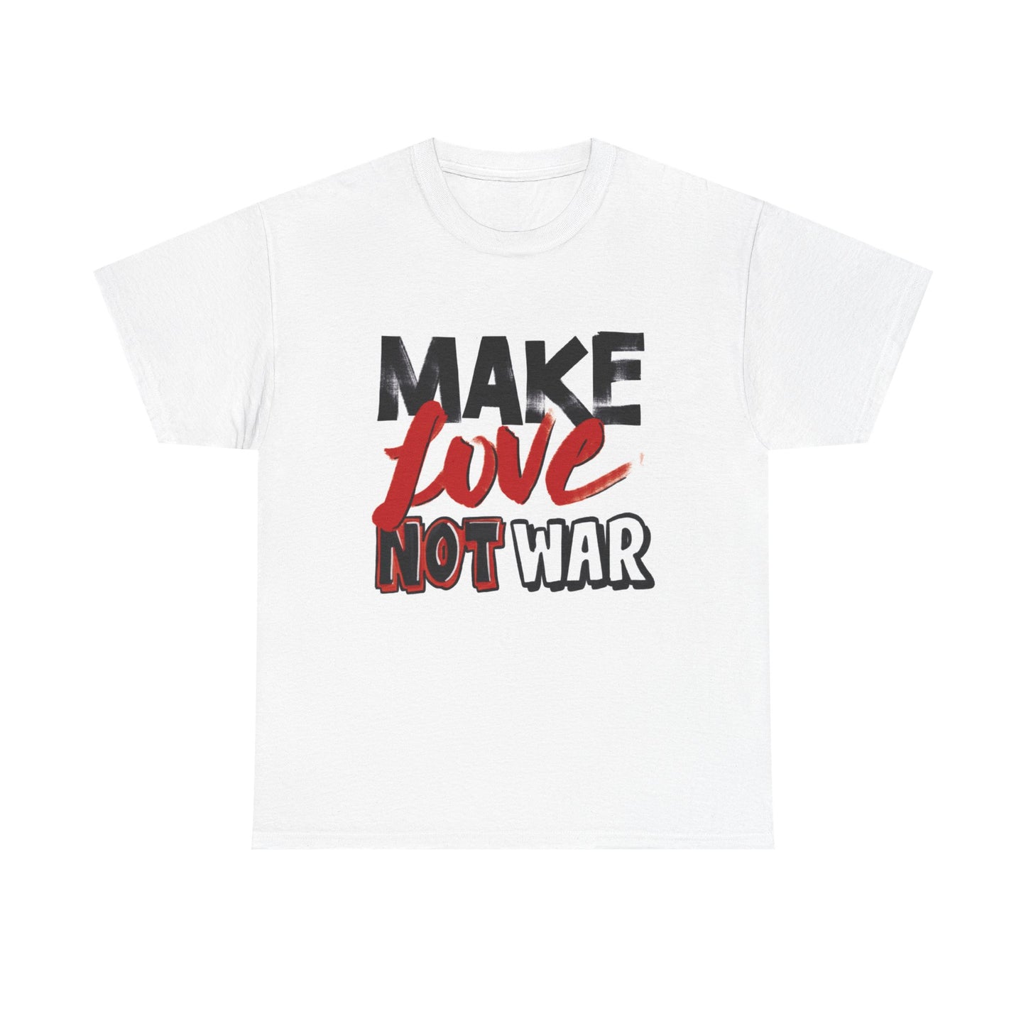 Make Love Not War Vintage Graphic Shirt Poster Unisex Heavy Cotton Tee