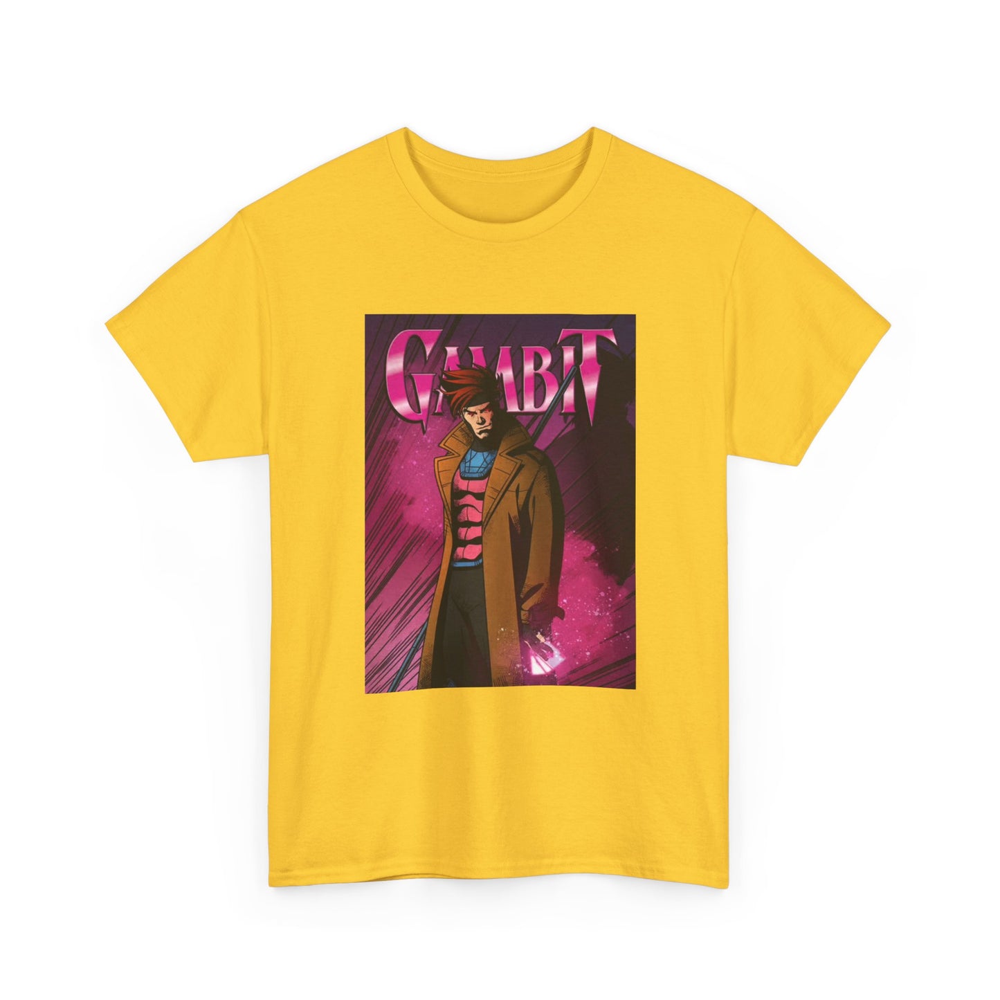 Gambit Tshirt Vintage Anime Cartoon Graphic Neon Unisex Heavy Cotton Tee