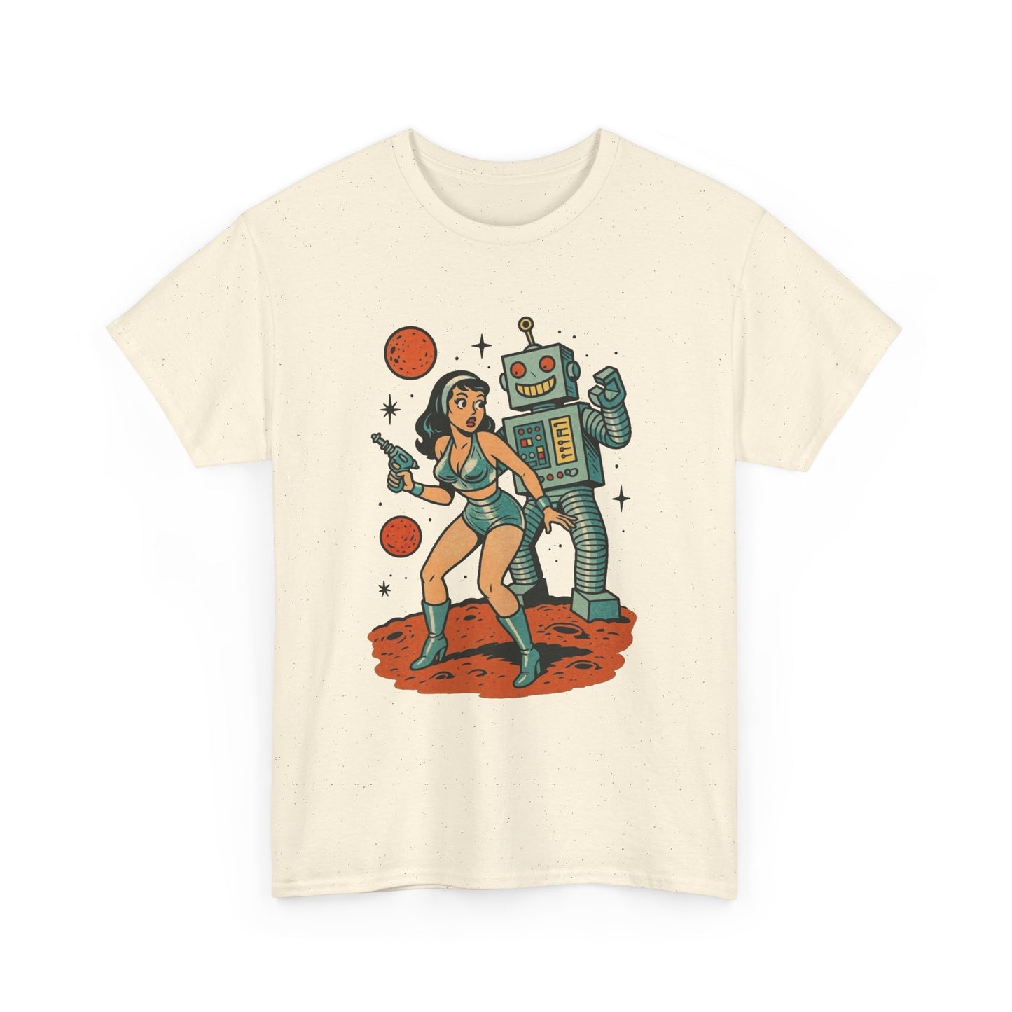 Robot Dancing Funny Graphic T Shirt Unisex Heavy Cotton Tee GIFT NEW