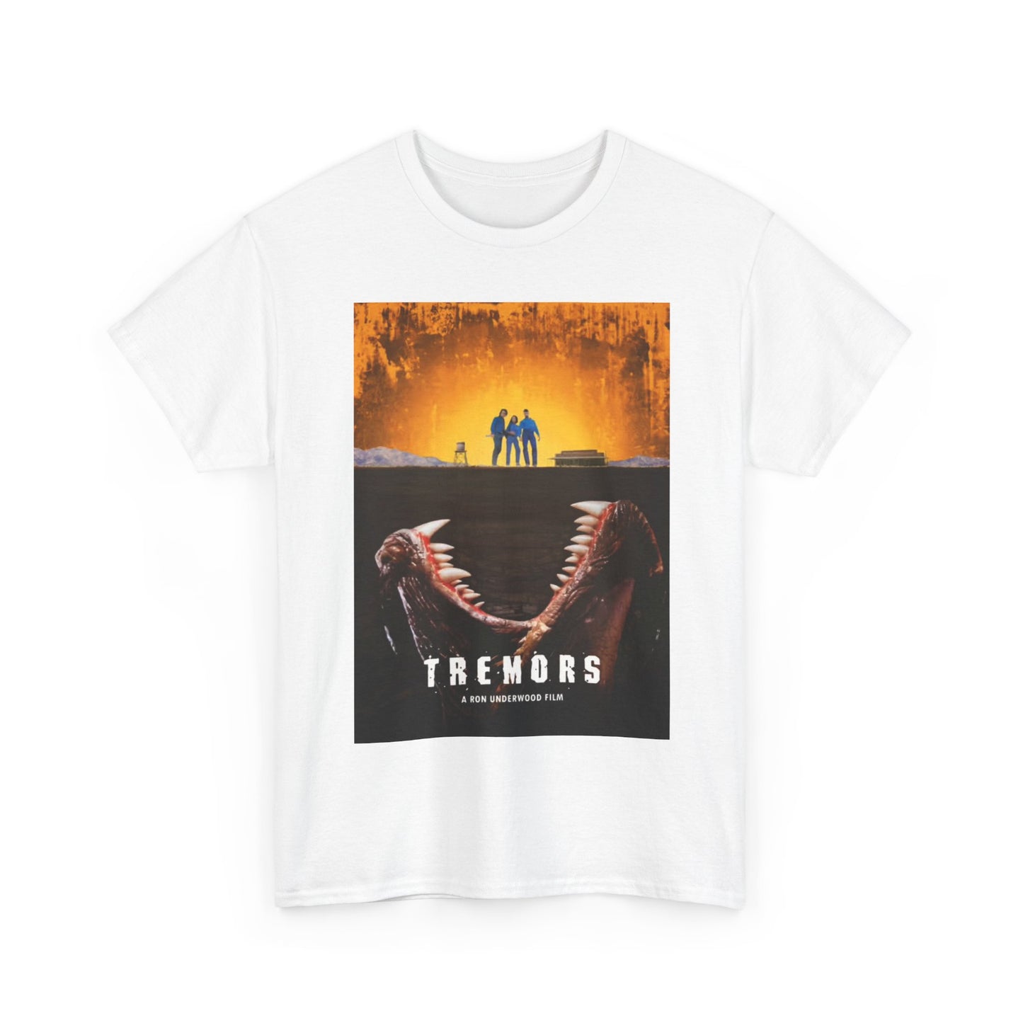 Tremors Tshirt Retro Movie Poster 90s Vintage Unisex Heavy Cotton Tee
