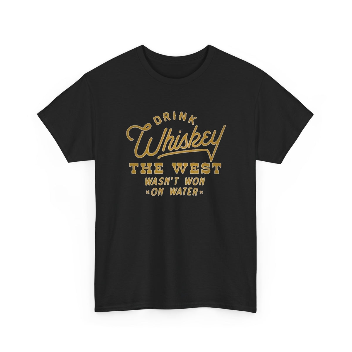Drink Whiskey Graphic T Shirt Men's Classic Retro Heavy Cotton Tee
