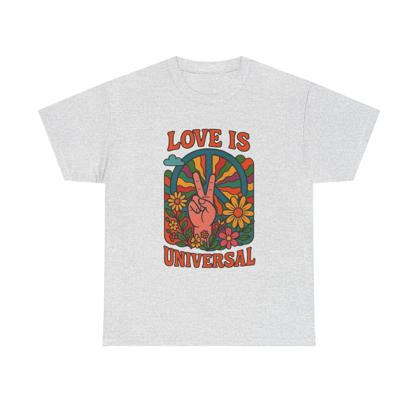 Love Is Universal Peace Graphic T Shirt Adult NEW