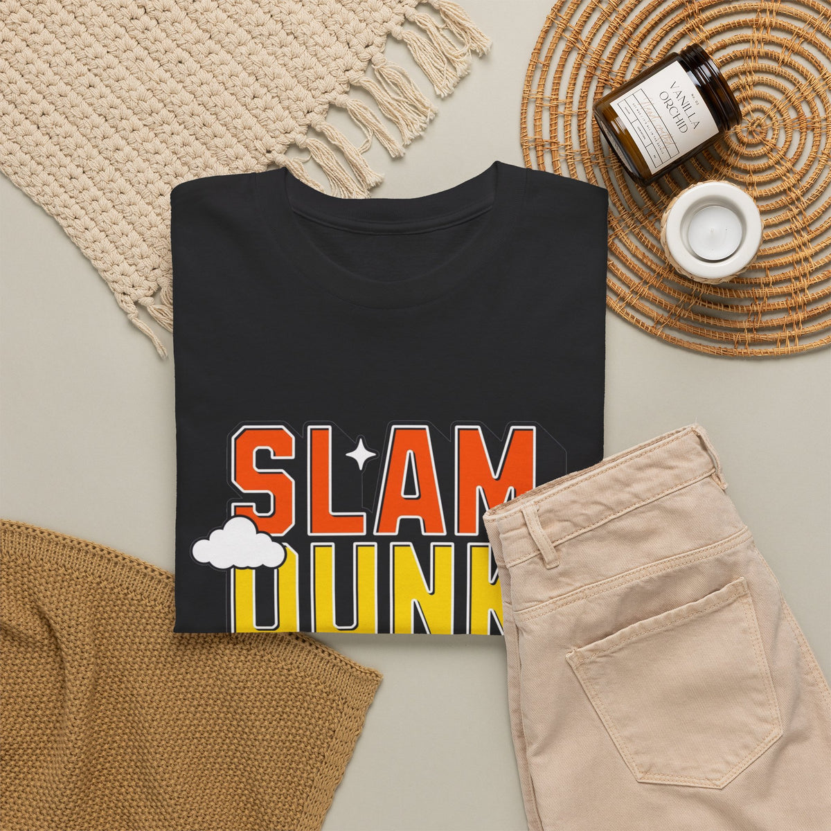 Slam Dunk Graphic T Shirt Men's Retro Heavy Cotton Tee