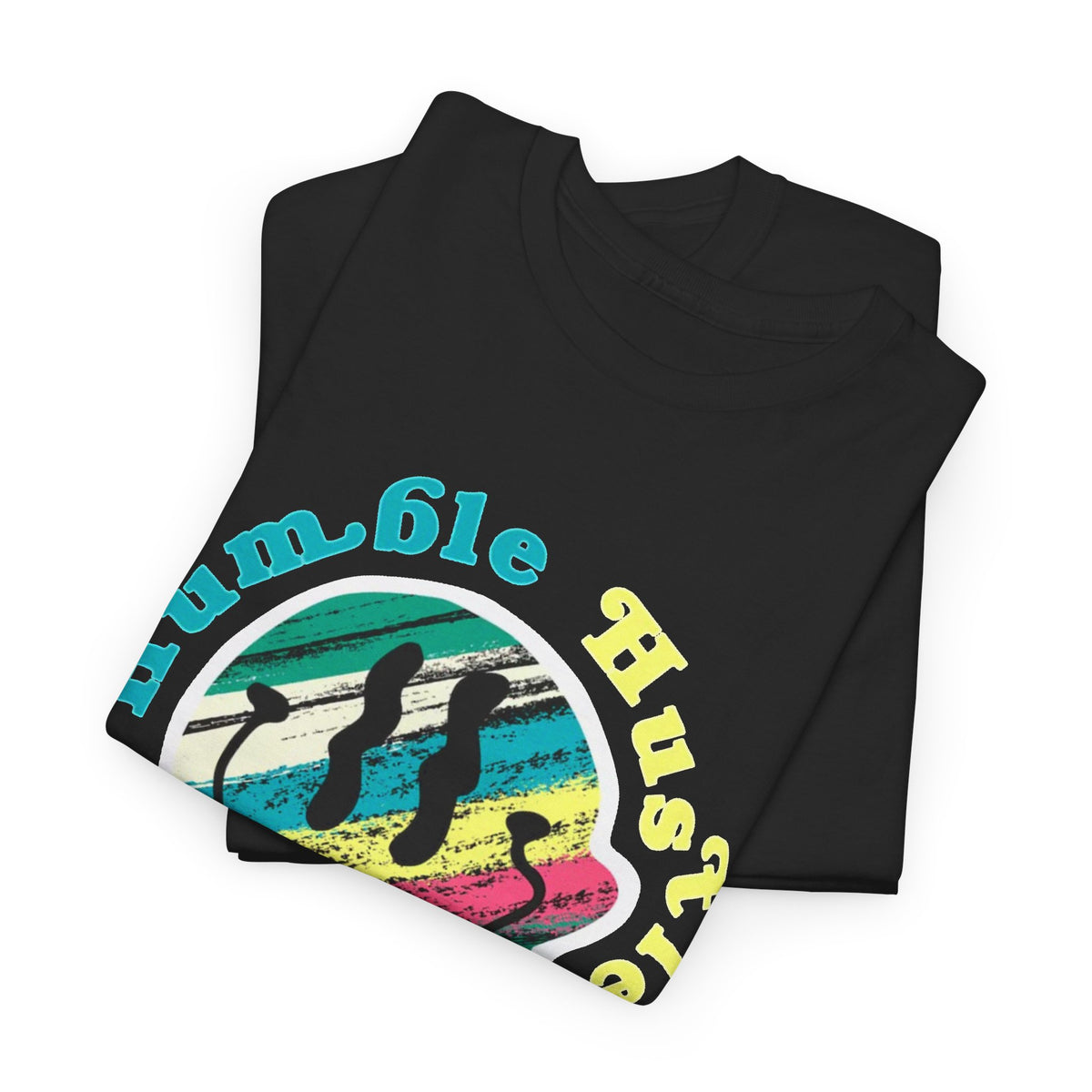 Humble Hustle Retro Happy  Men's Tee Graphic T-Shirt