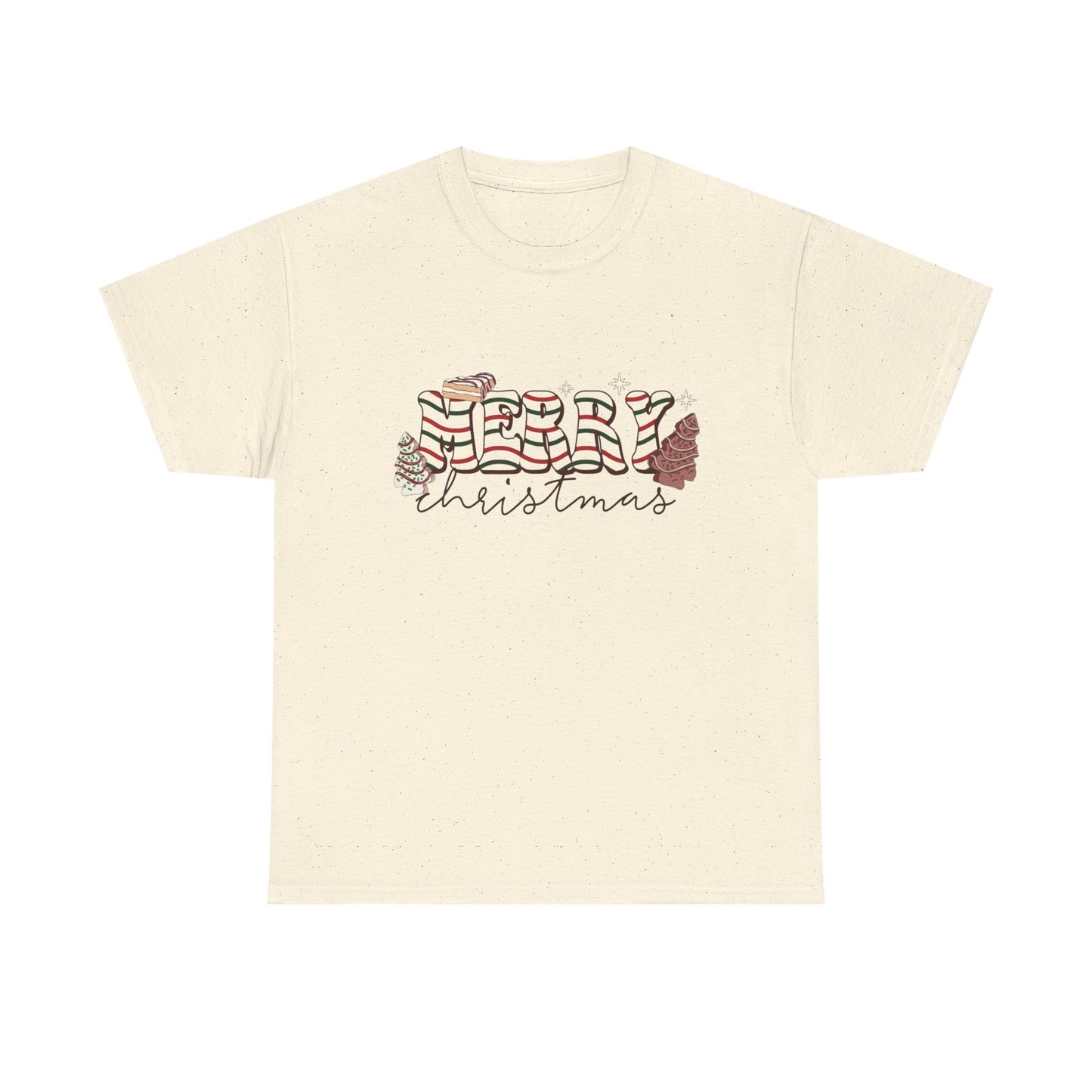 Christmas Tree Cakes Funny Graphic T Shirt NEW Unisex Heavy Cotton Tee