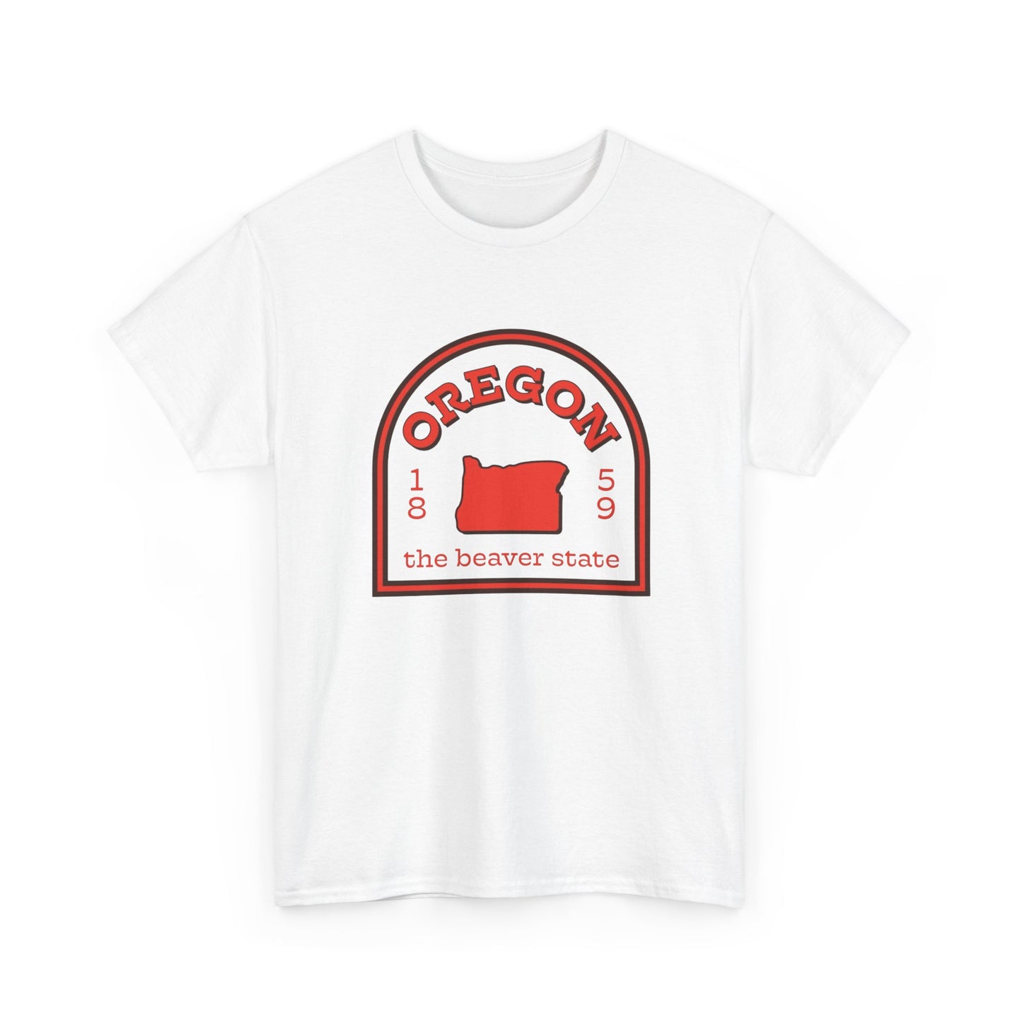Oregon The Beaver State Graphic T Shirt ADULT NEW Unisex Heavy Cotton Tee