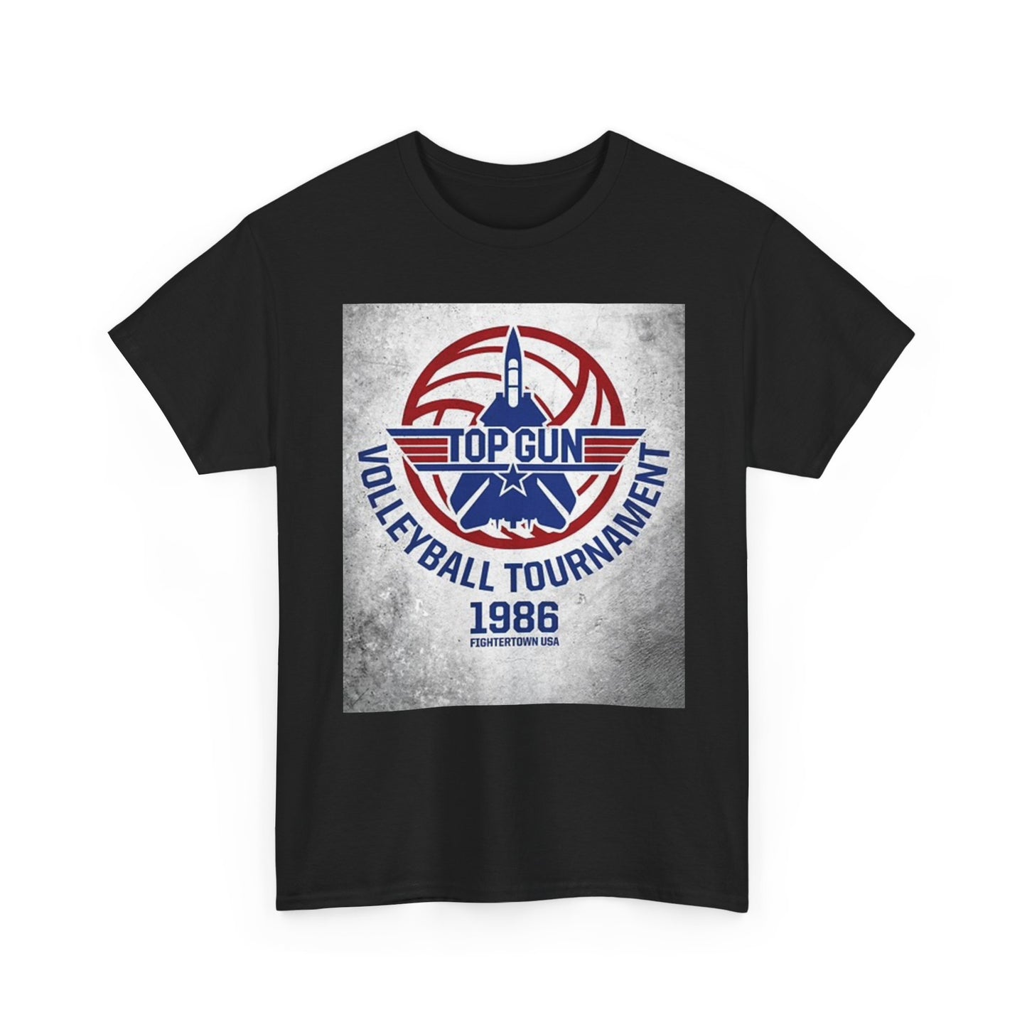 Top gun Volleyball tournament T Shirt Retro Graphic Unisex Heavy Cotton Tee