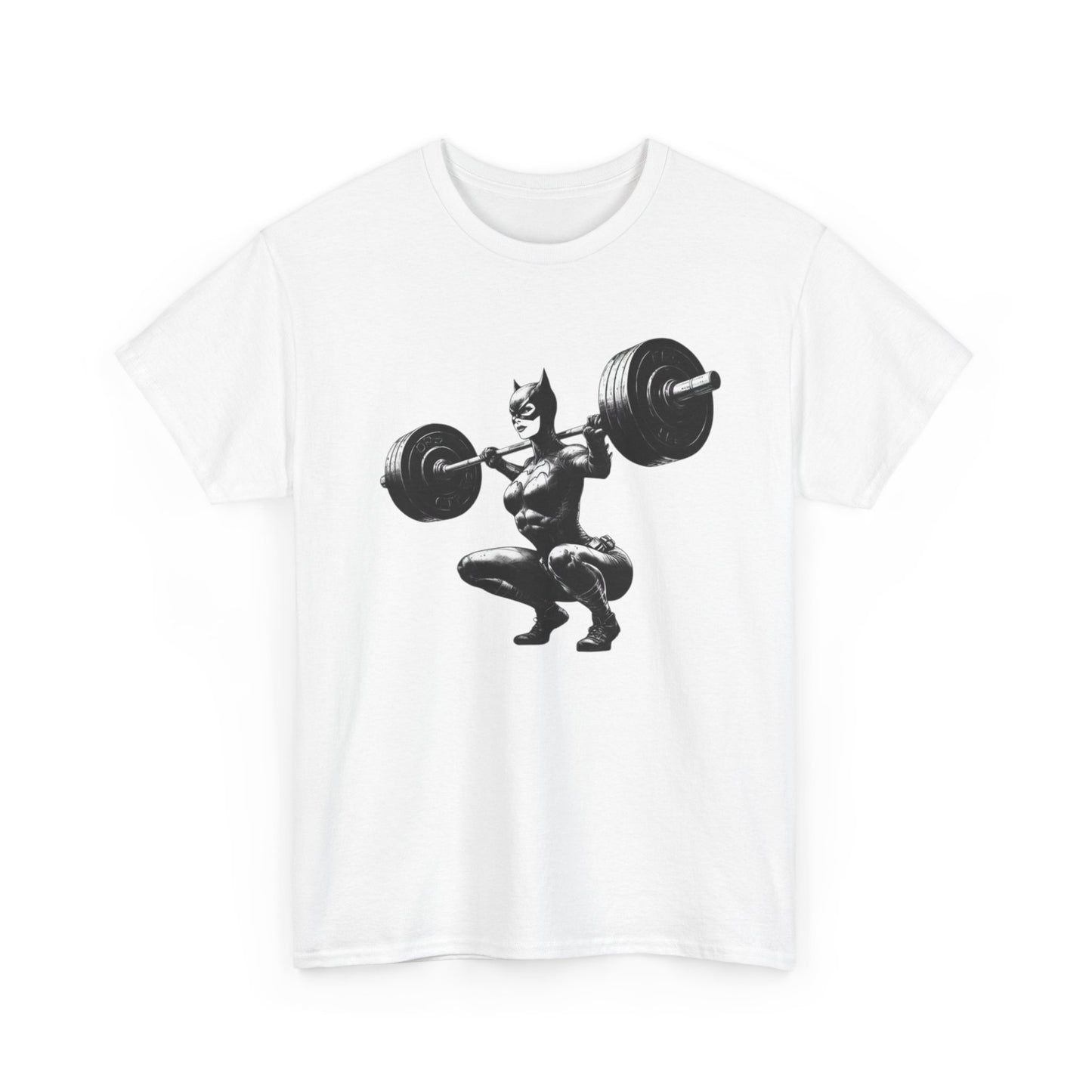 Catwoman GYM Lifting Apparel Graphic T Shirt Womens Heavy Cotton Tee