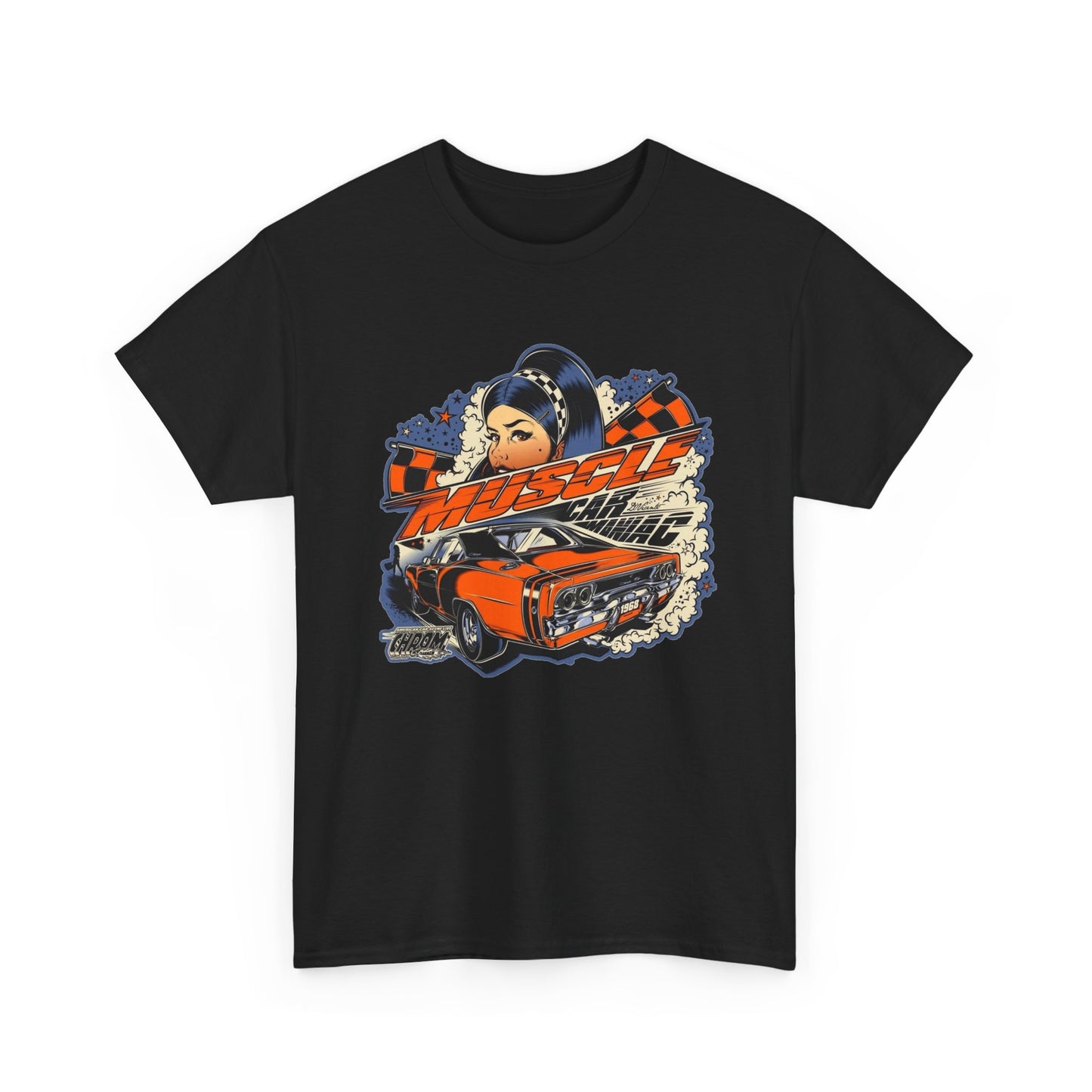 Muscle Car Maniac Charger Graphic T Shirt Unisex Heavy Cotton Tee
