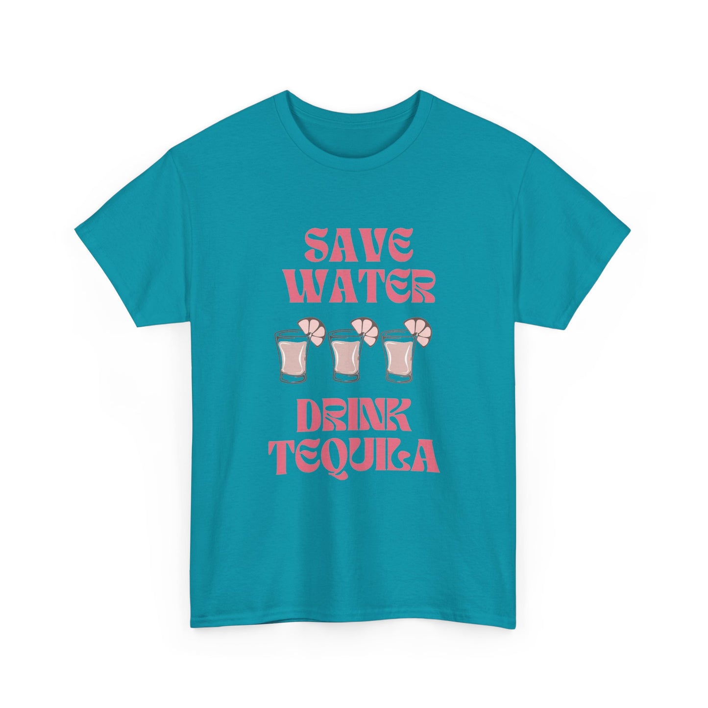 Save Water Drink Tequila Funny Graphic T Shirt NEW Adult Regular Sizing Tee