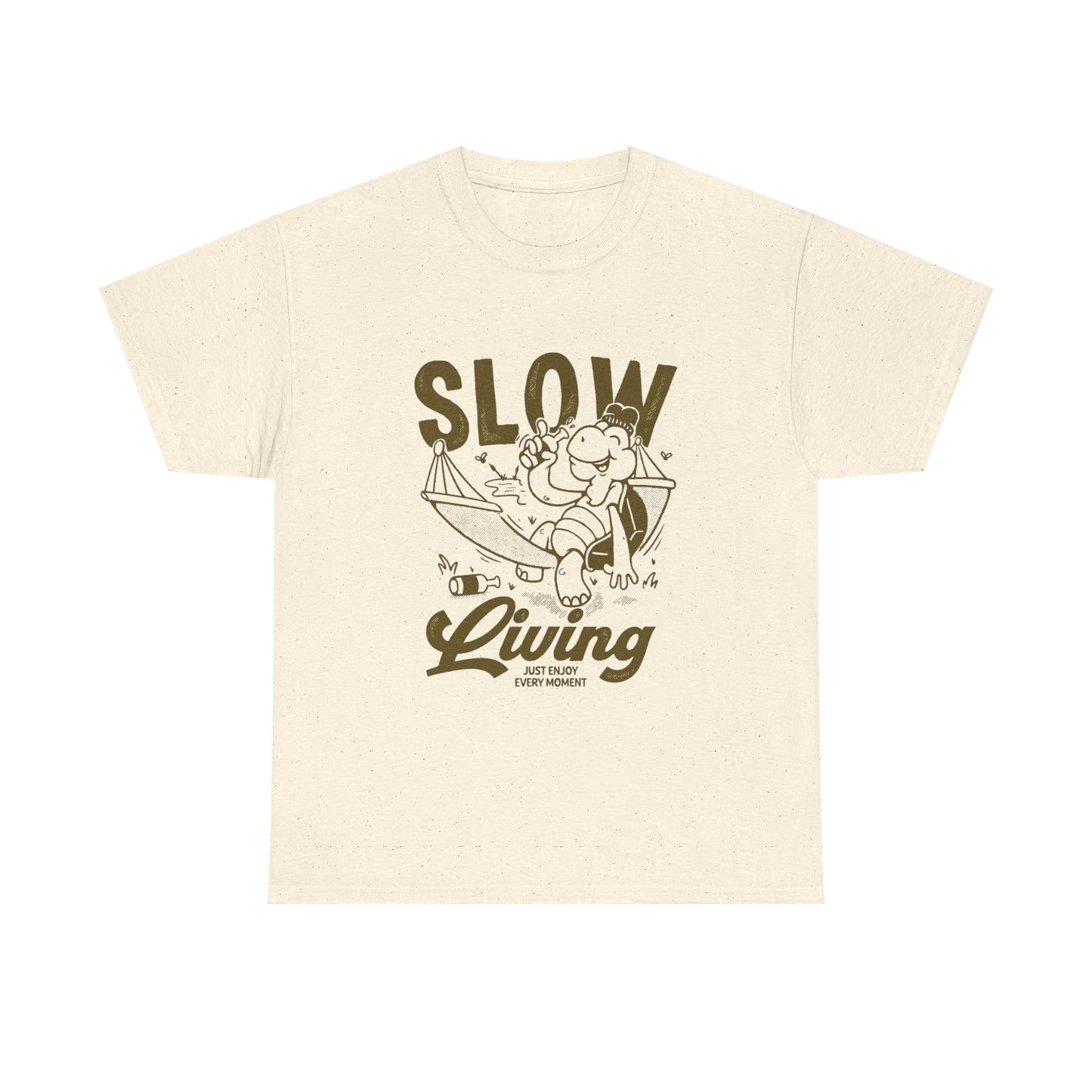 Slow Living Graphic T-Shirt Comfy Cotton Tee Brand NEW