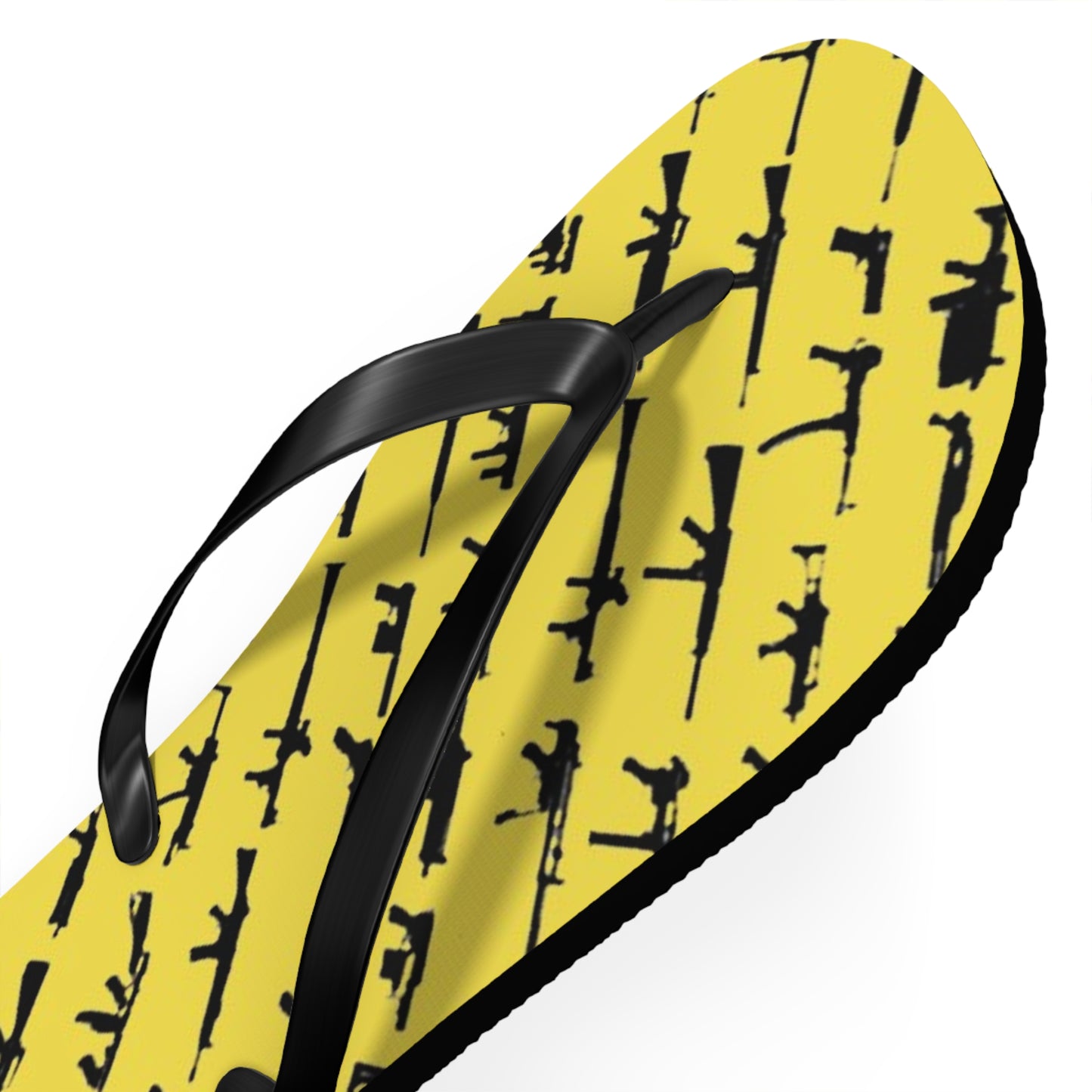 WAVES And SUN Co Sandals Yellow Guns - Flip Flops -Slides Summer Beach BRAND NEW