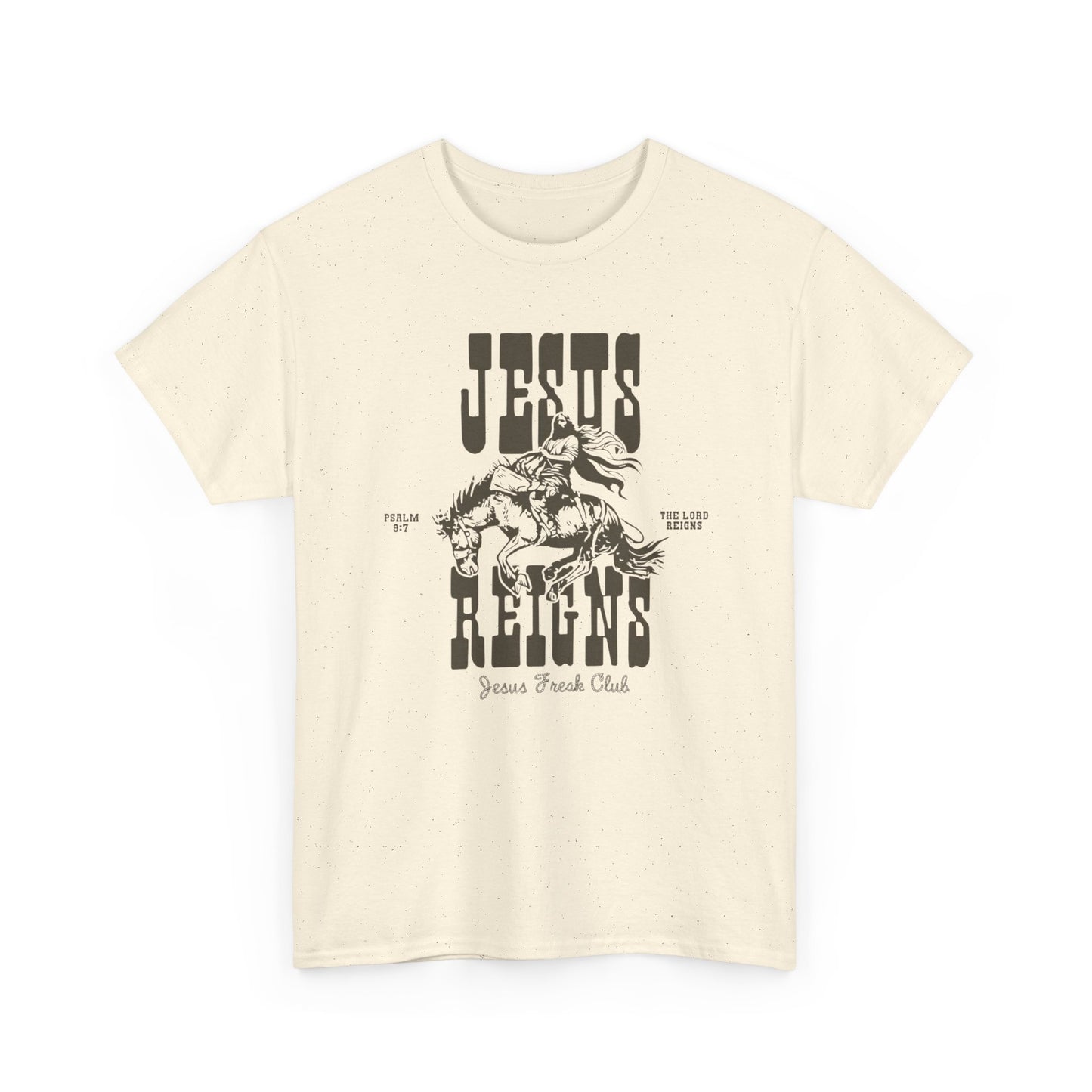 Jesus Reigns Graphic T Shirt ALL SIZES Tee Unisex Heavy Cotton