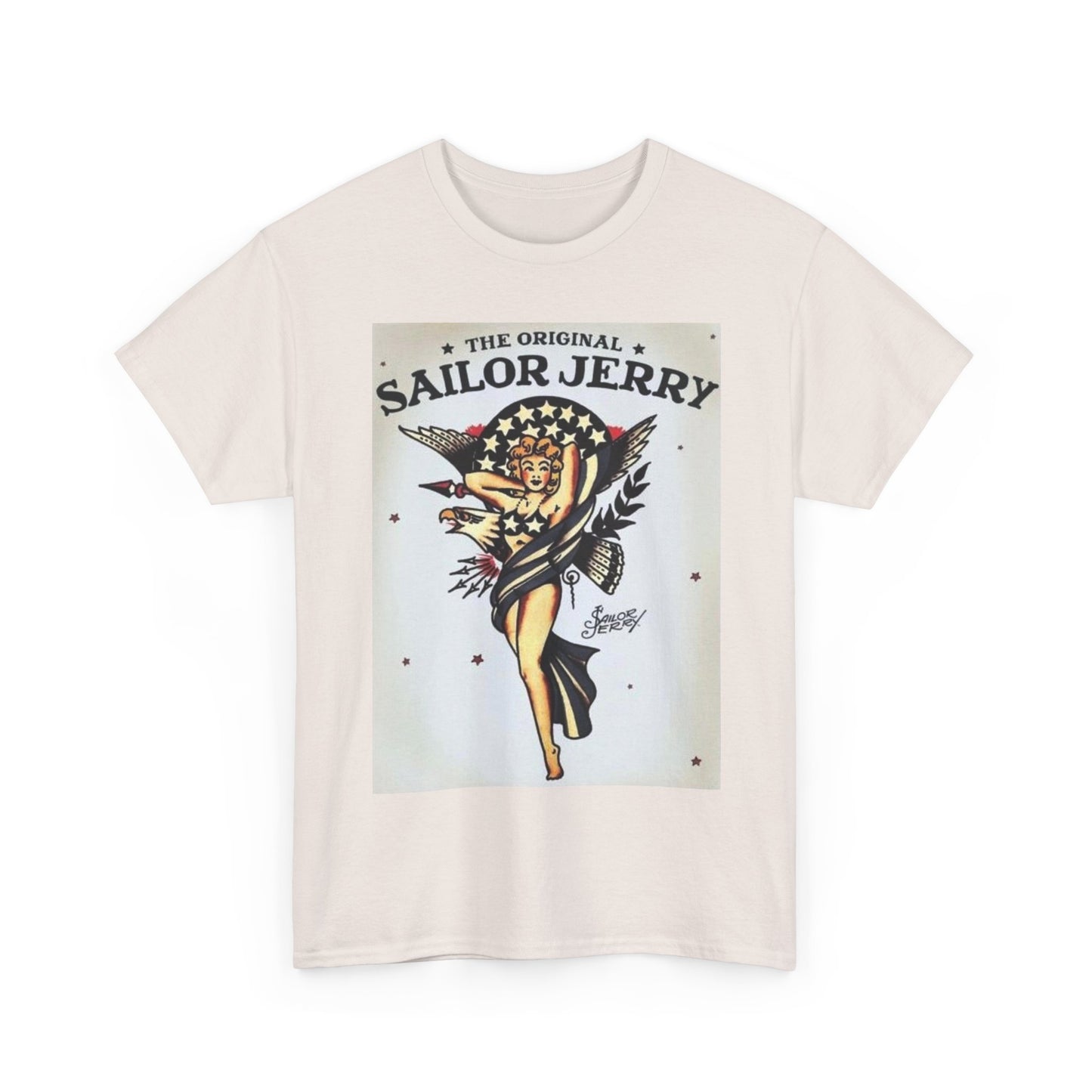 Sailor Jerry T-shirt vintage retro navy art tattoo Unisex Heavy Cotton Tee