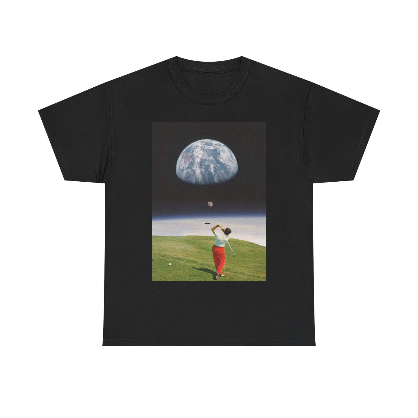 Golfing On The Moon Tshirt Outdoors Happy Gilmore Unisex Heavy Cotton Tee