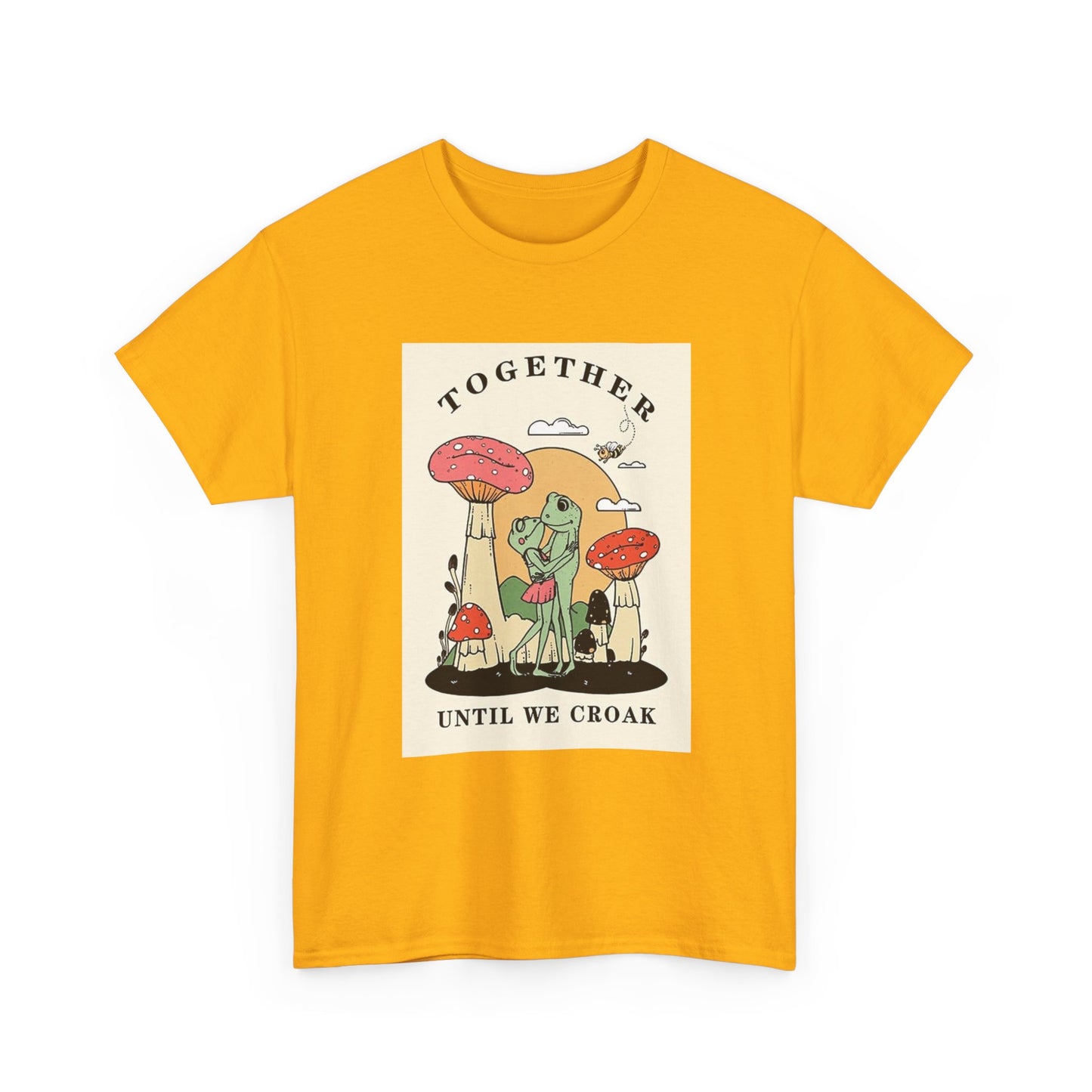 Trippy Mushroom Hunter Tshirt Mystical Graphic Vibe Unisex Heavy Cotton Toads