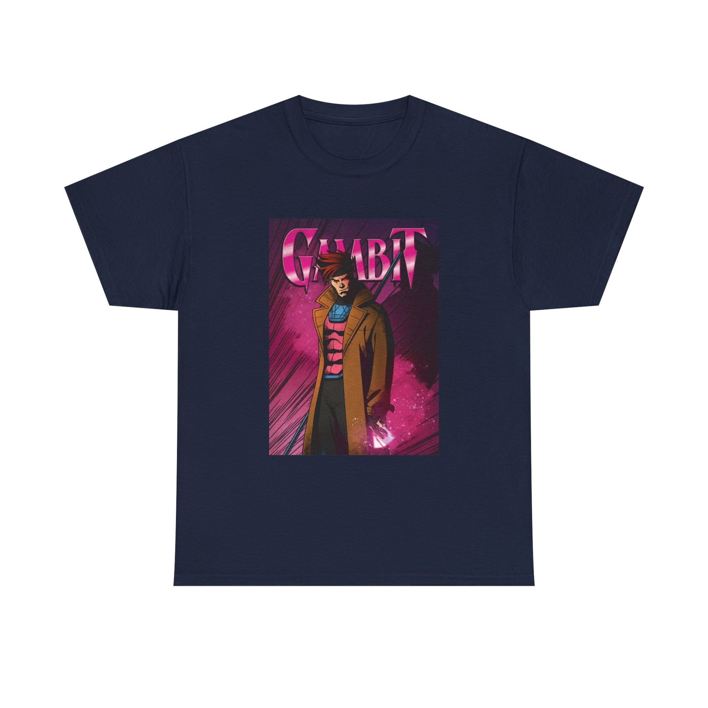 Gambit Tshirt Vintage Anime Cartoon Graphic Neon Unisex Heavy Cotton Tee