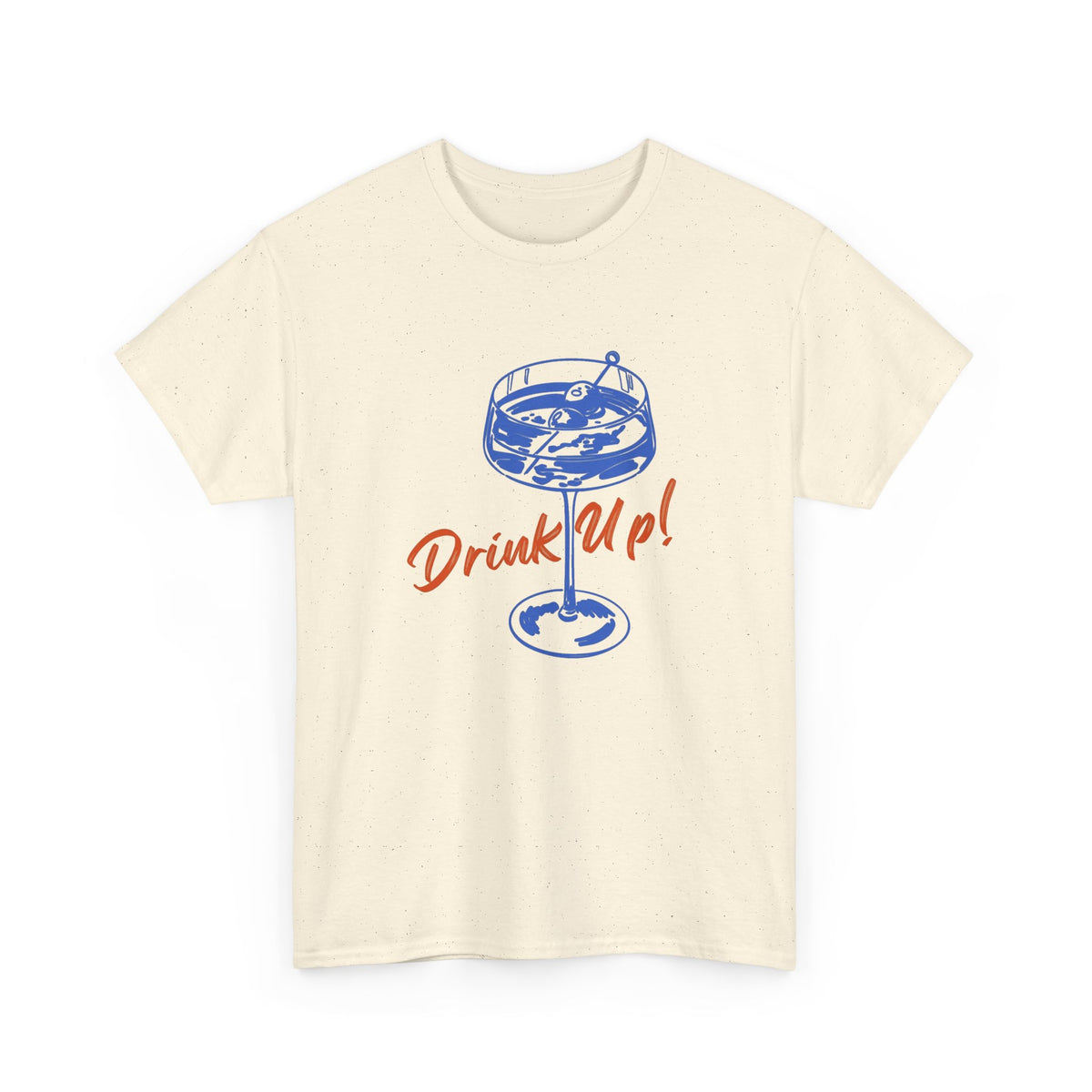 Drink Up Cocktail Glass Illustration T-Shirt Men's Graphic Tee