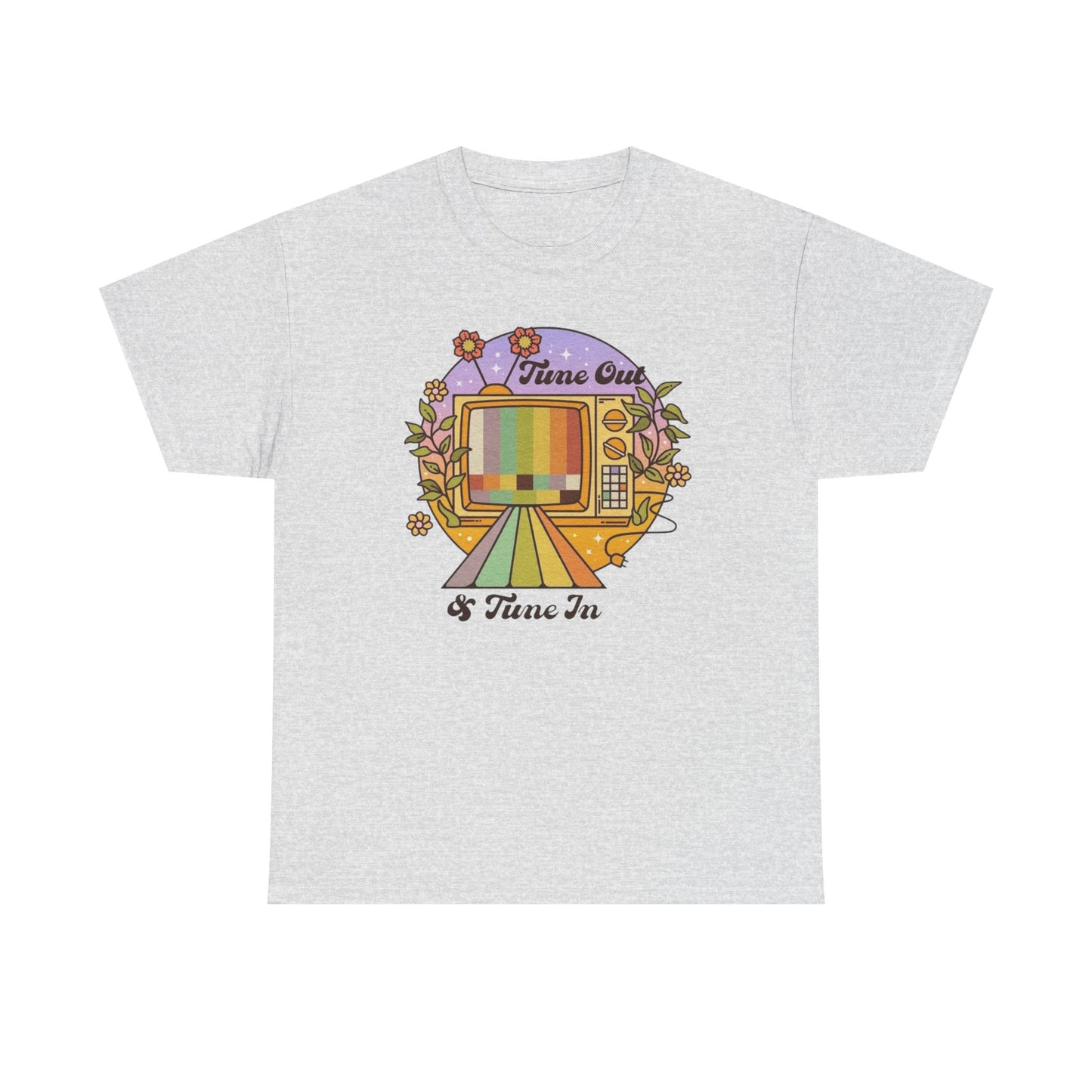 Tune Out And Tune In Retro Graphic T Shirt NEW ADULT Tee