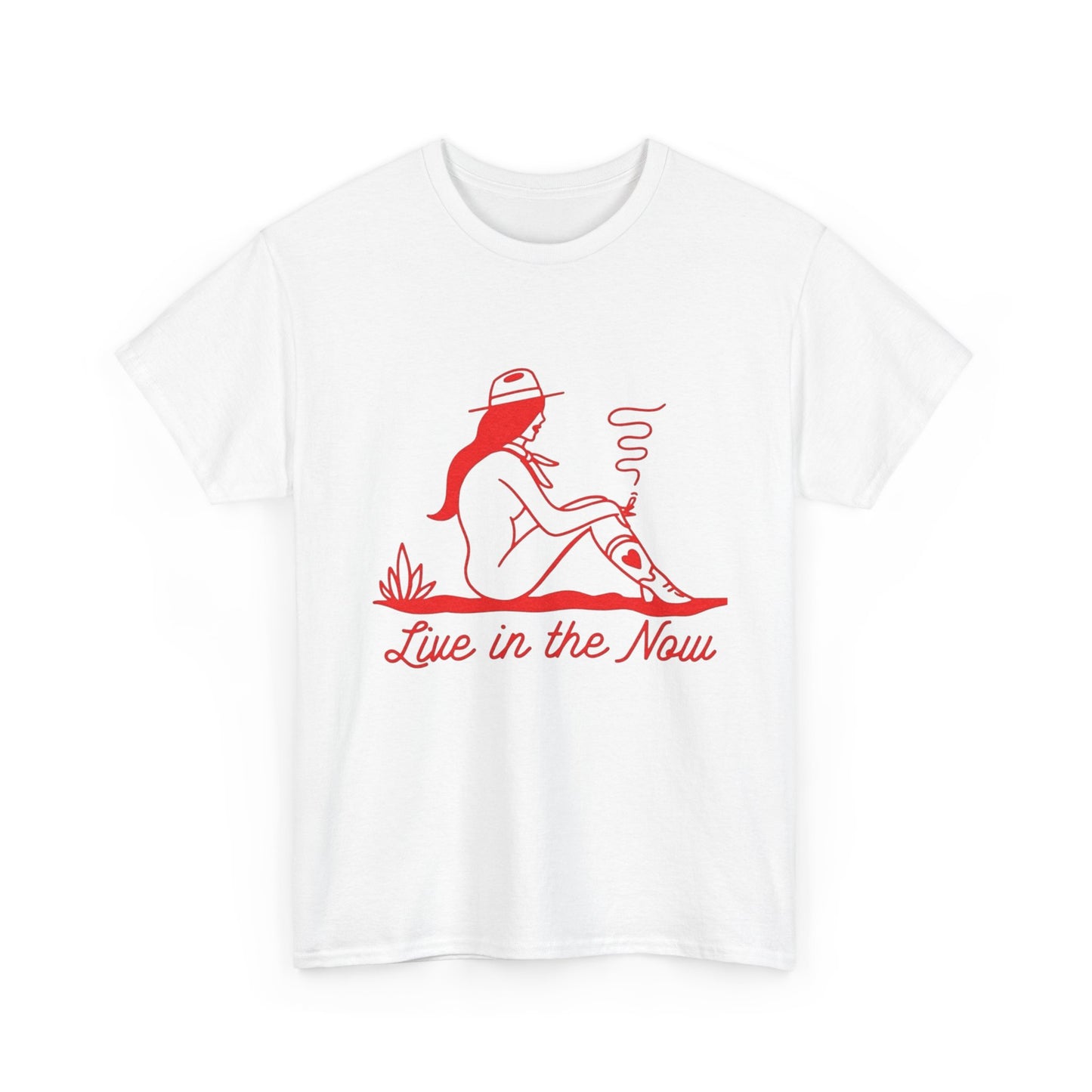 Live In The Now Cowgirl Graphic T-Shirt Cotton Tee New Gift Vintage