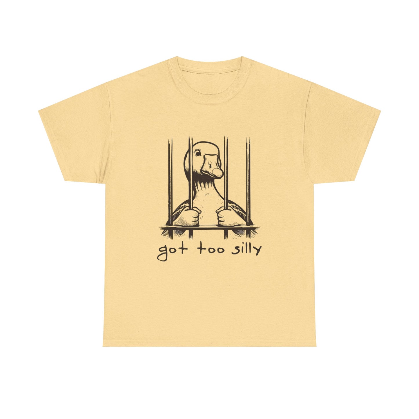 Silly Goose In Jail Funny Graphic T Shirt