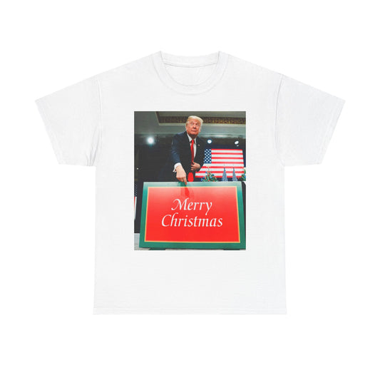 Trump Merry Christmas T Shirt Funny Holidays Graphic Unisex Heavy Cotton Tee3