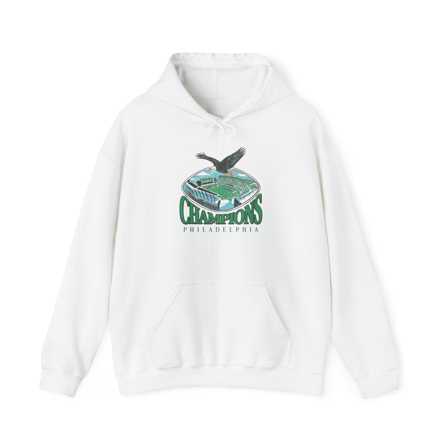 Philadelphia Champions GO BIRDS Graphic Hoodie NEW Heavy Blend Hooded Sweatshirt