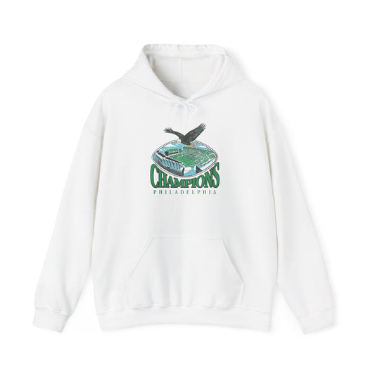 Philadelphia Champions GO BIRDS Graphic Hoodie NEW Heavy Blend Hooded Sweatshirt