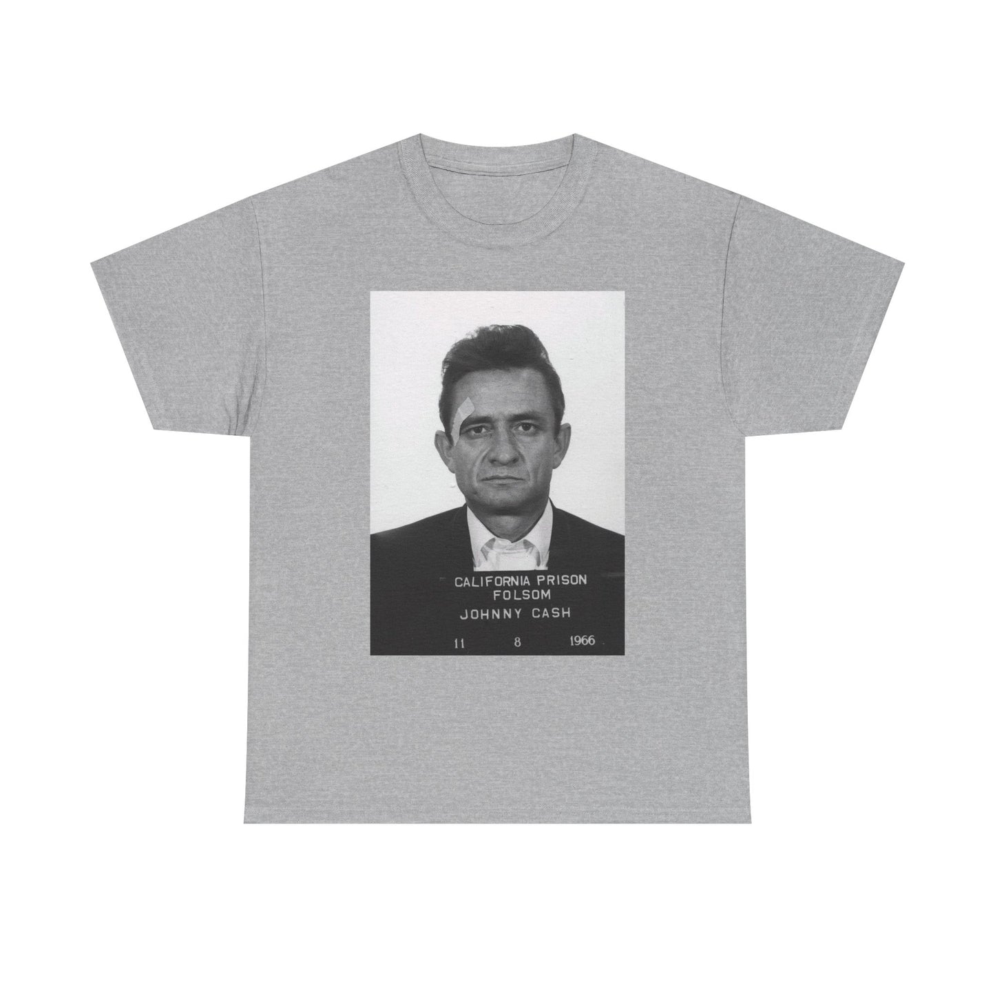 Johnny Cash Graphic T Shirt Vintage Mugshot Retro Unisex Heavy Cotton Tee